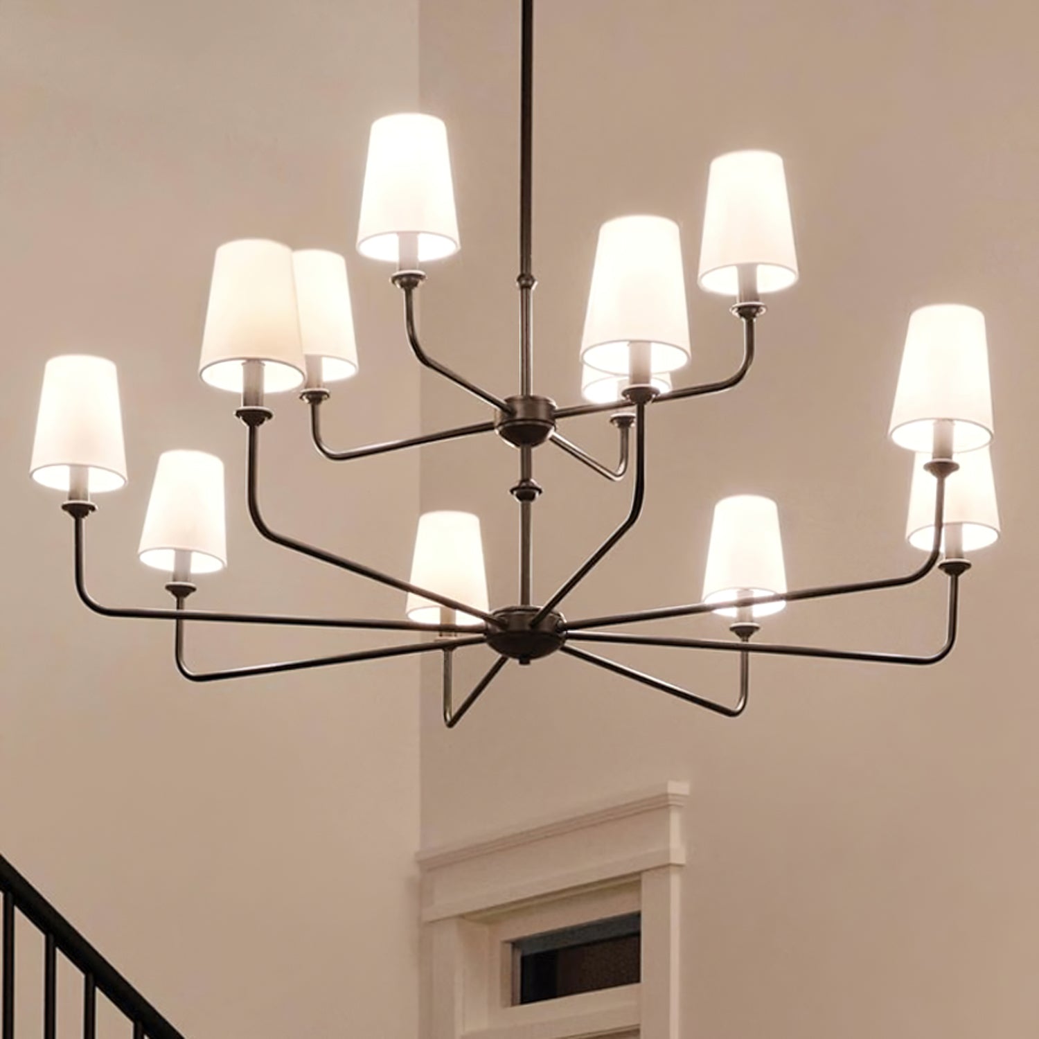 Pallas Crystal Chandelier - Elegant Modern Ceiling Light Fixture for Dining Room, Living Room & Bedroom | Energy Efficient LED Lighting for Home Decor