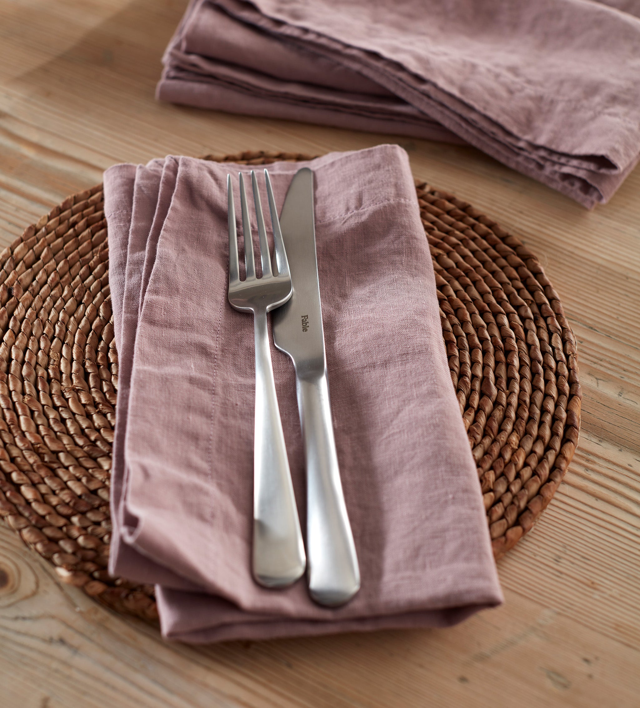 Vintage Rose 100% Linen Napkins Set of 4 - Premium Eco-Friendly Table Linens for Dinner Parties, Weddings & Home Decor