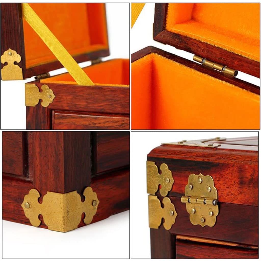 Wooden Jewelry Box Organizer with Metal Buckle - Portable Storage Case for Earrings, Necklaces, Bracelets & Rings - Perfect Gift for Women & Girls - Great for Travel, Home Decor & Jewelry Organization