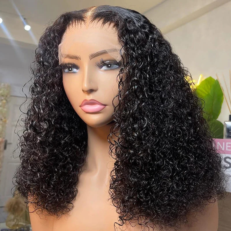 Eullair Short Curly Glueless Bob Wig | Lace Front Human Hair Wigs | Straight & Body Wave Lace Frontal Wig for Women | Perfect for Daily Wear, Cosplay & Special Occasions