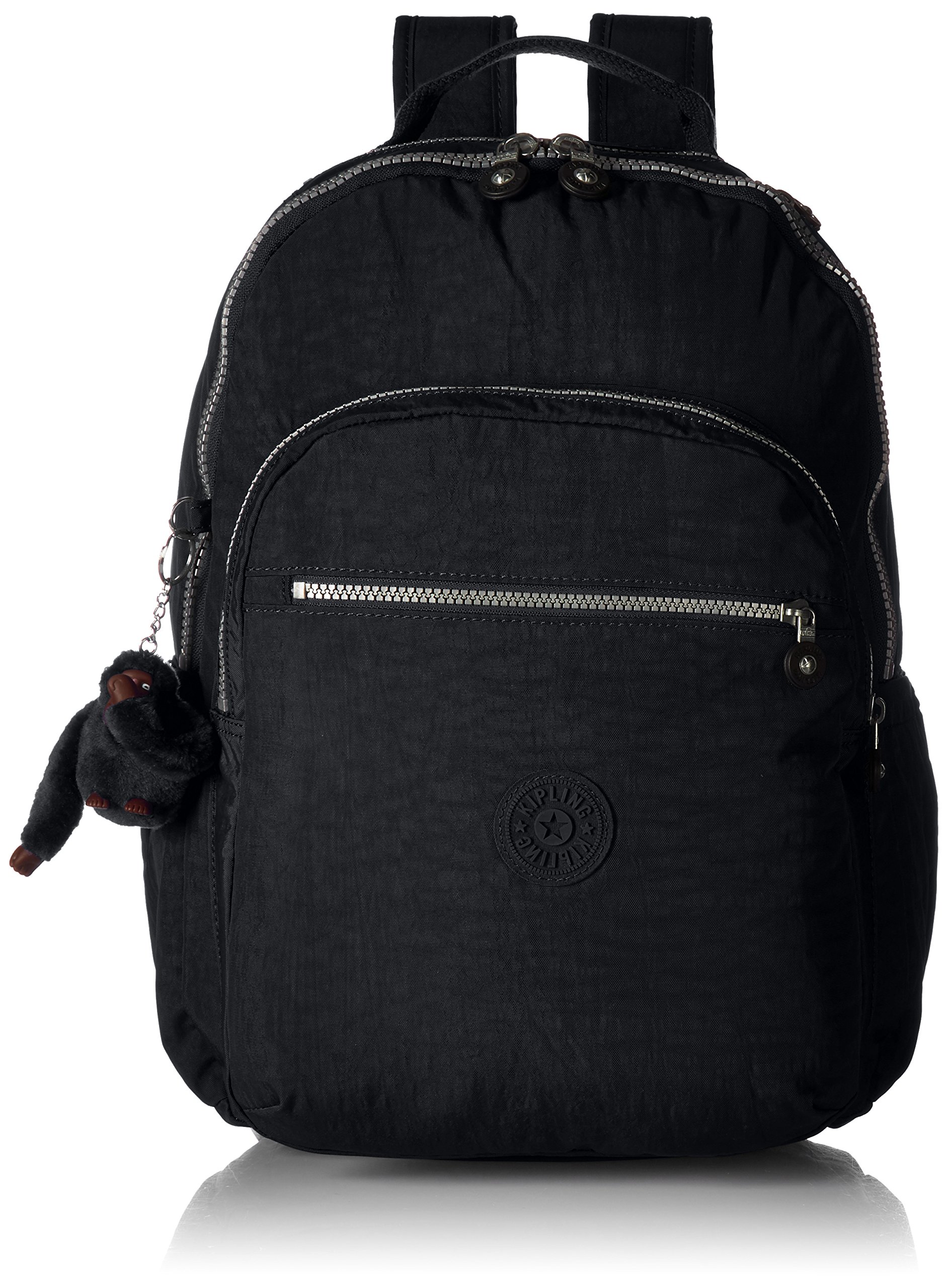 Seoul L Solid Laptop Backpack for Men & Women - 15.6 Inch Waterproof Travel Backpack with USB Charging Port, Black - Perfect for Work, School, College & Business Travel