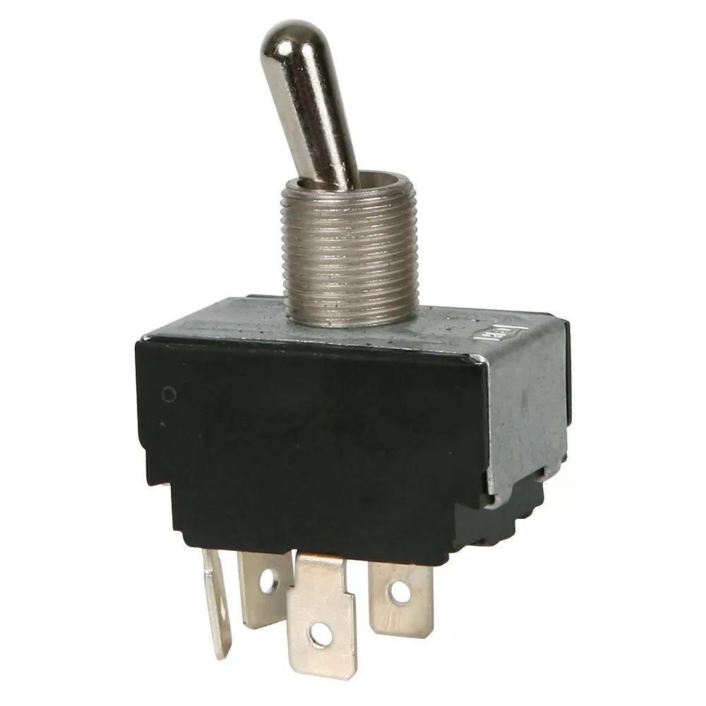 DPST Toggle Switch - ON/Off 2 Position Heavy Duty Electrical Switch for Industrial Equipment, Automotive & Marine Use | Durable Metal Housing, Easy Installation