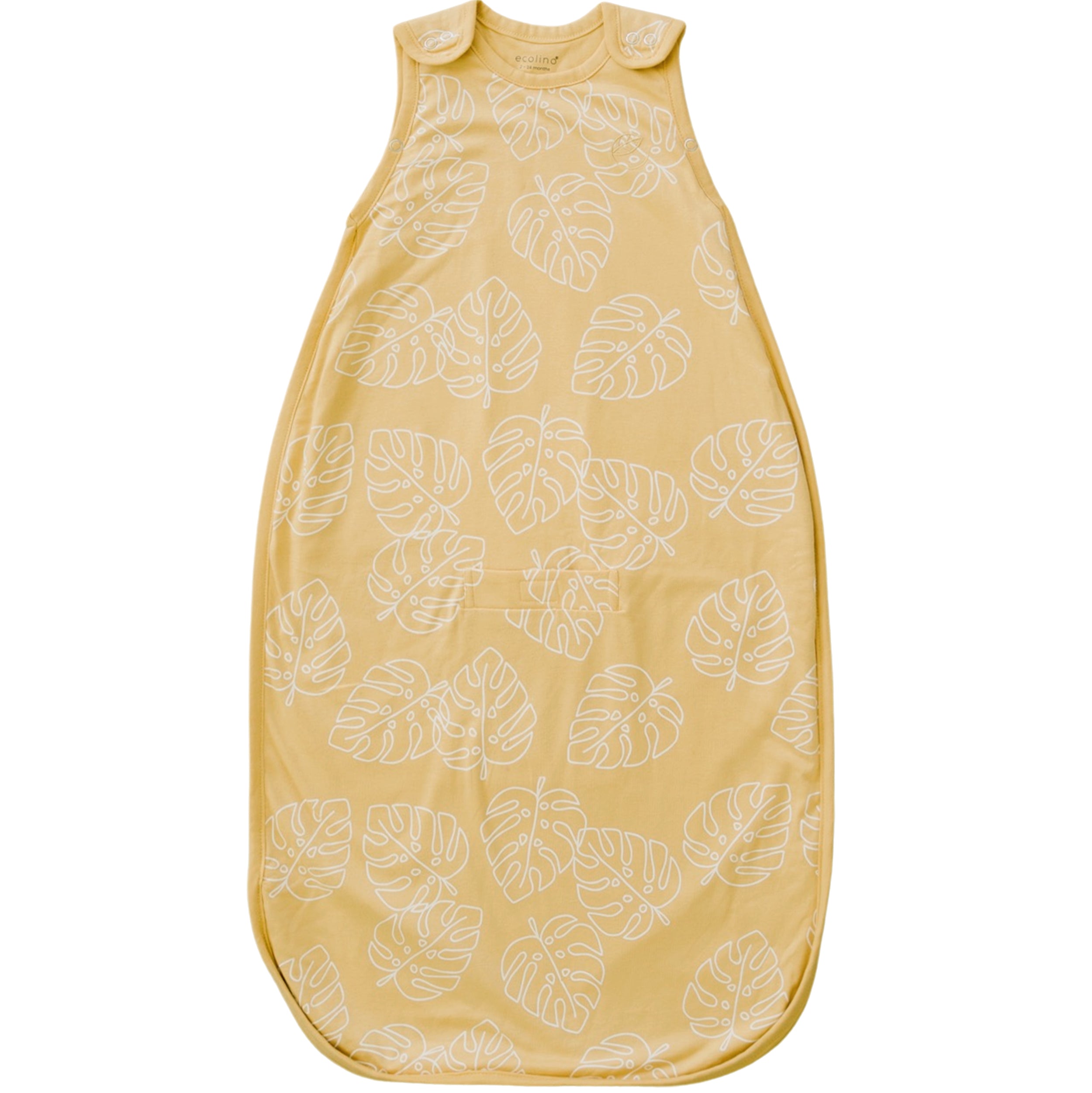 Ecolino® Adjustable Baby Sleep Sack - Organic Cotton Sleeping Bag for Infants & Toddlers (2 Months to 2 Years) - Monstera Leaf Design - Perfect for Nursery, Daycare & Travel