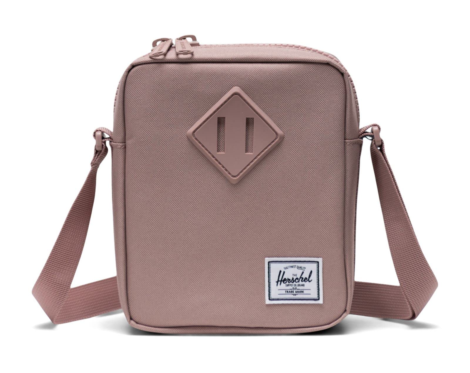 Herschel Supply Co. Heritage Crossbody Bag - Ash Rose Color - Adjustable Strap for Men & Women - Perfect for Travel, Work & Everyday Use
