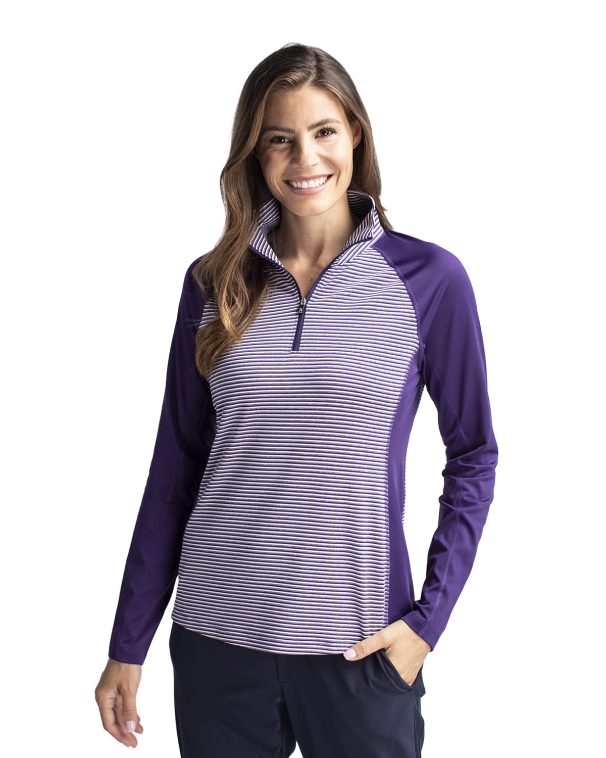 Cutter & Buck Women's Half Zip Pullover Fleece Jacket - Soft & Warm Winter Outerwear for Hiking, Running & Casual Wear