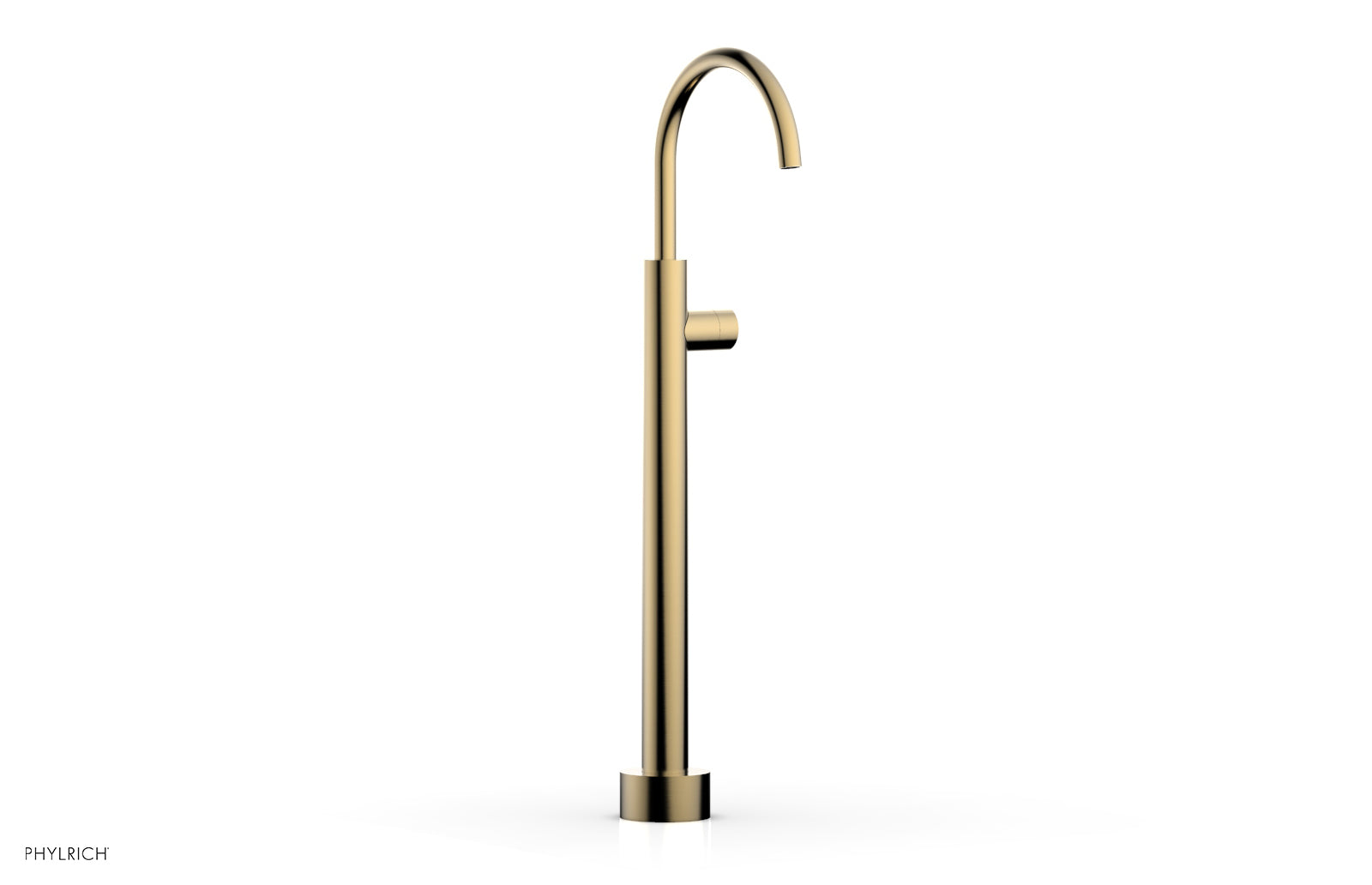 BASIC II Low Floor Mount Tub Filler with Smooth Handle - Model 230 46 04 - Perfect for Modern Bathroom Renovations and Spa-Like Showers