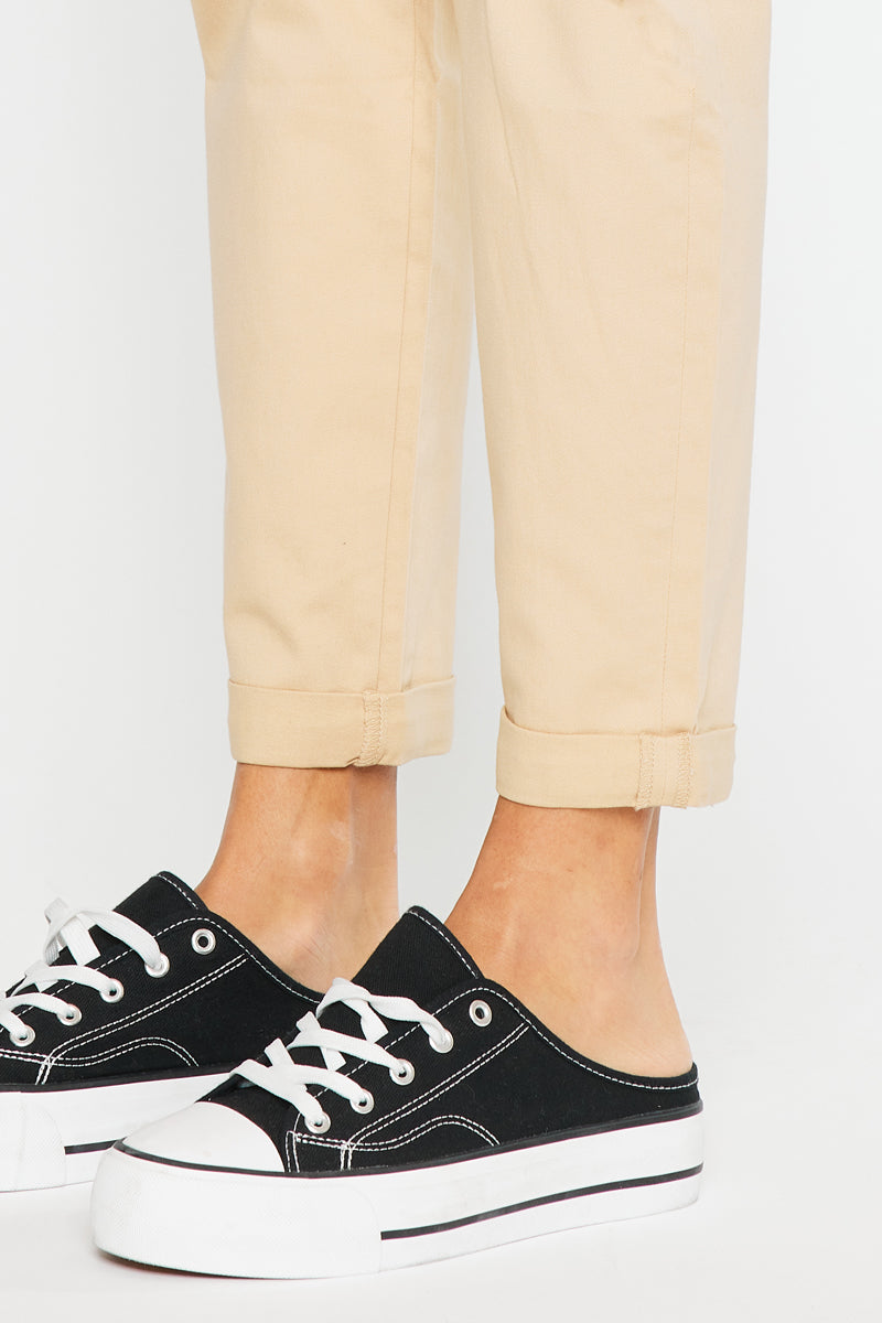 Cammie Ultra High Rise Khaki Pants for Women - Stretchy Comfort & Slim Fit Trousers - Perfect for Office, Travel & Casual Wear