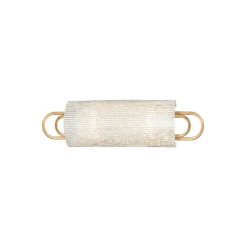 Buckley 2-Light Bathroom Vanity Light Fixture - 18 Inch Wide, 5 Inch High, Polished Nickel Finish - Perfect for Modern Bathrooms & Powder Rooms