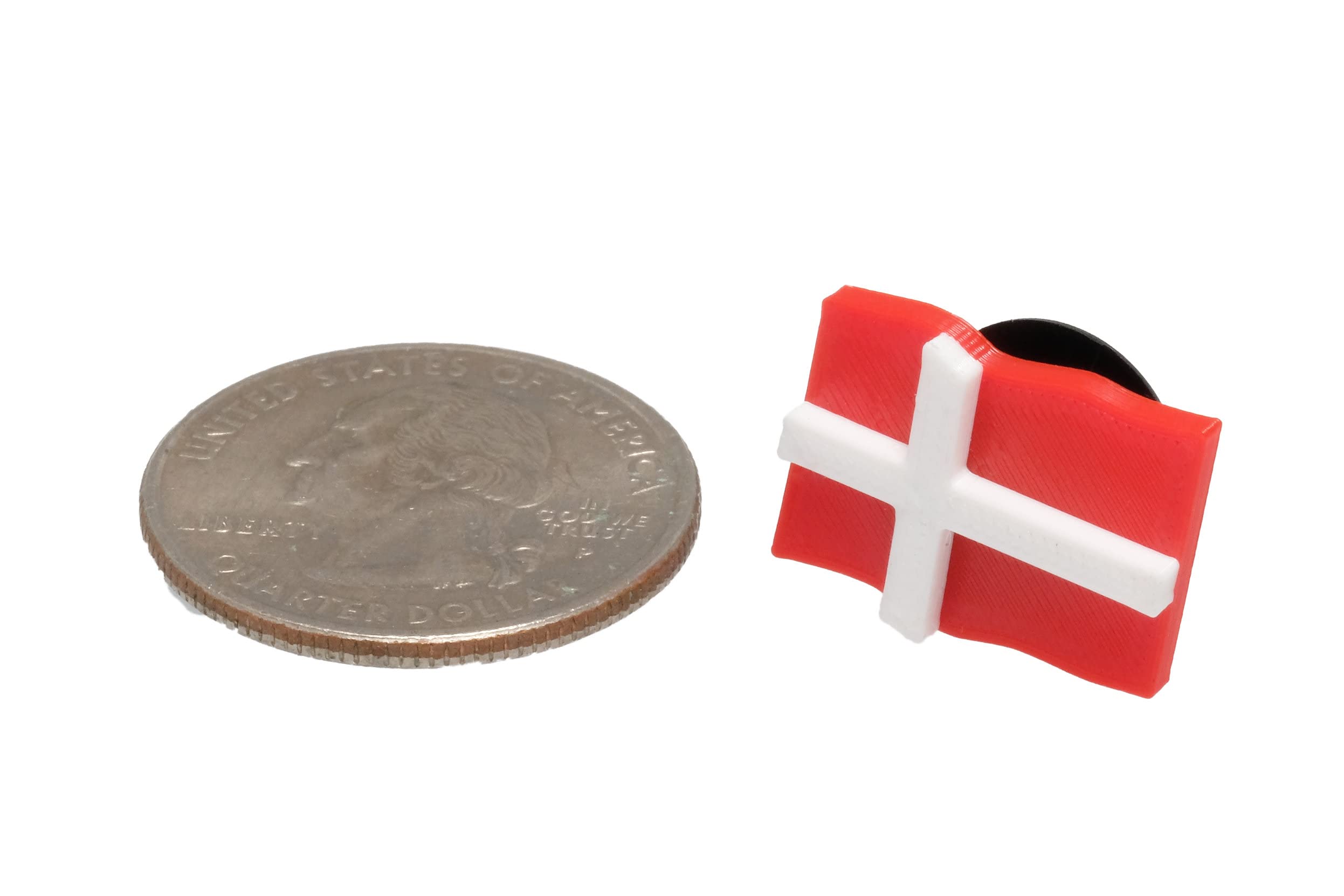 Denmark Flag Shoe Charm - Handmade Pride Accessory for Shoes & Sneakers