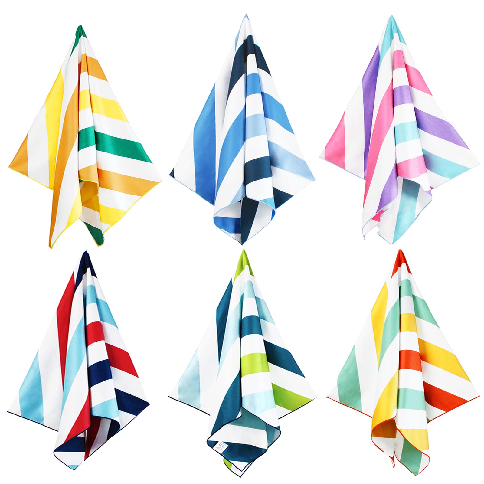 Whale Flotilla 6-Pack Large Quick Dry Beach Towels (30