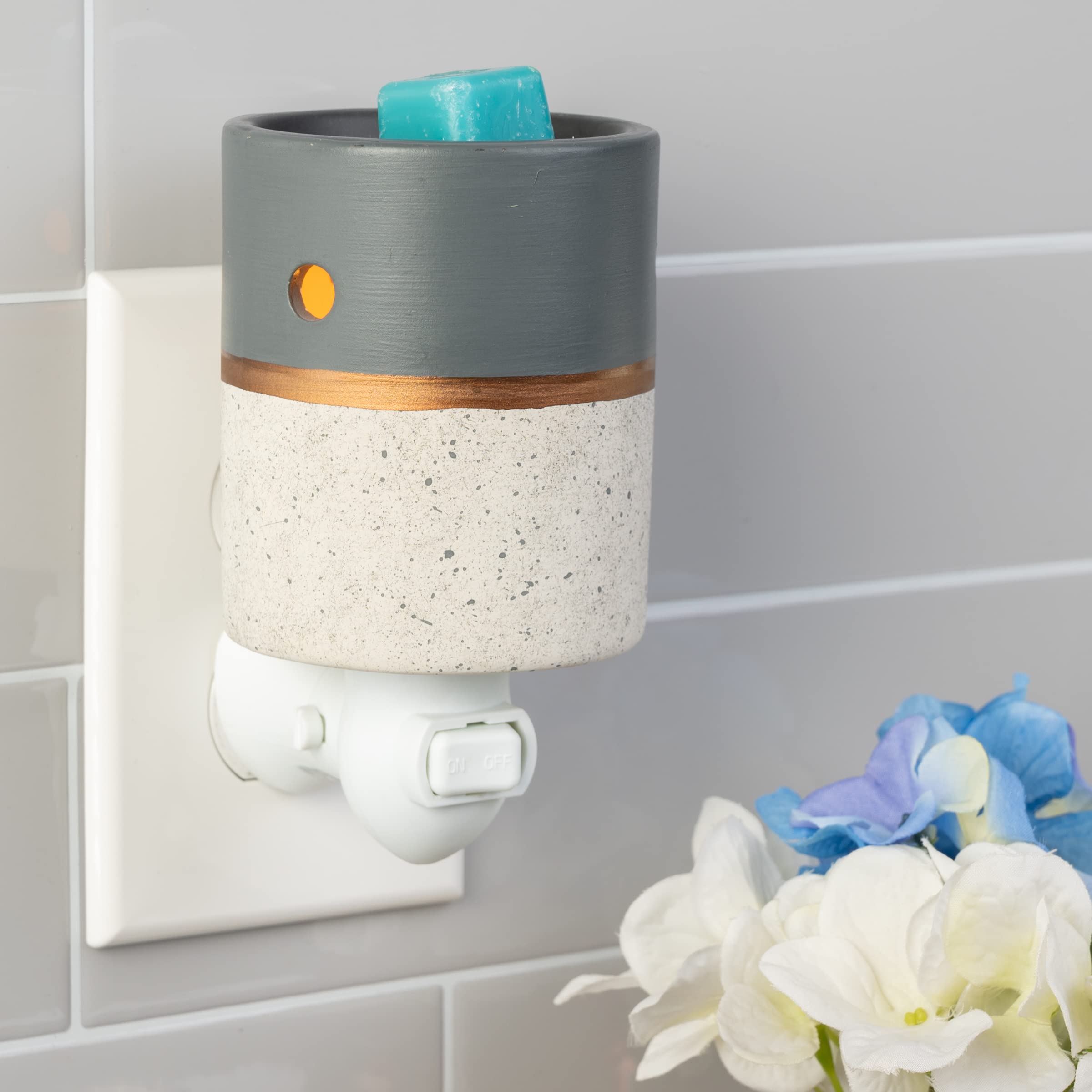 Scentsationals Electric Wax Warmer - Kiki Charcoal Scented Wax Melter for Home | Fragrance Diffuser, Wickless Candle Alternative & Decorative Air Freshener | Perfect for Living Room, Bedroom, Office & Gift Giving