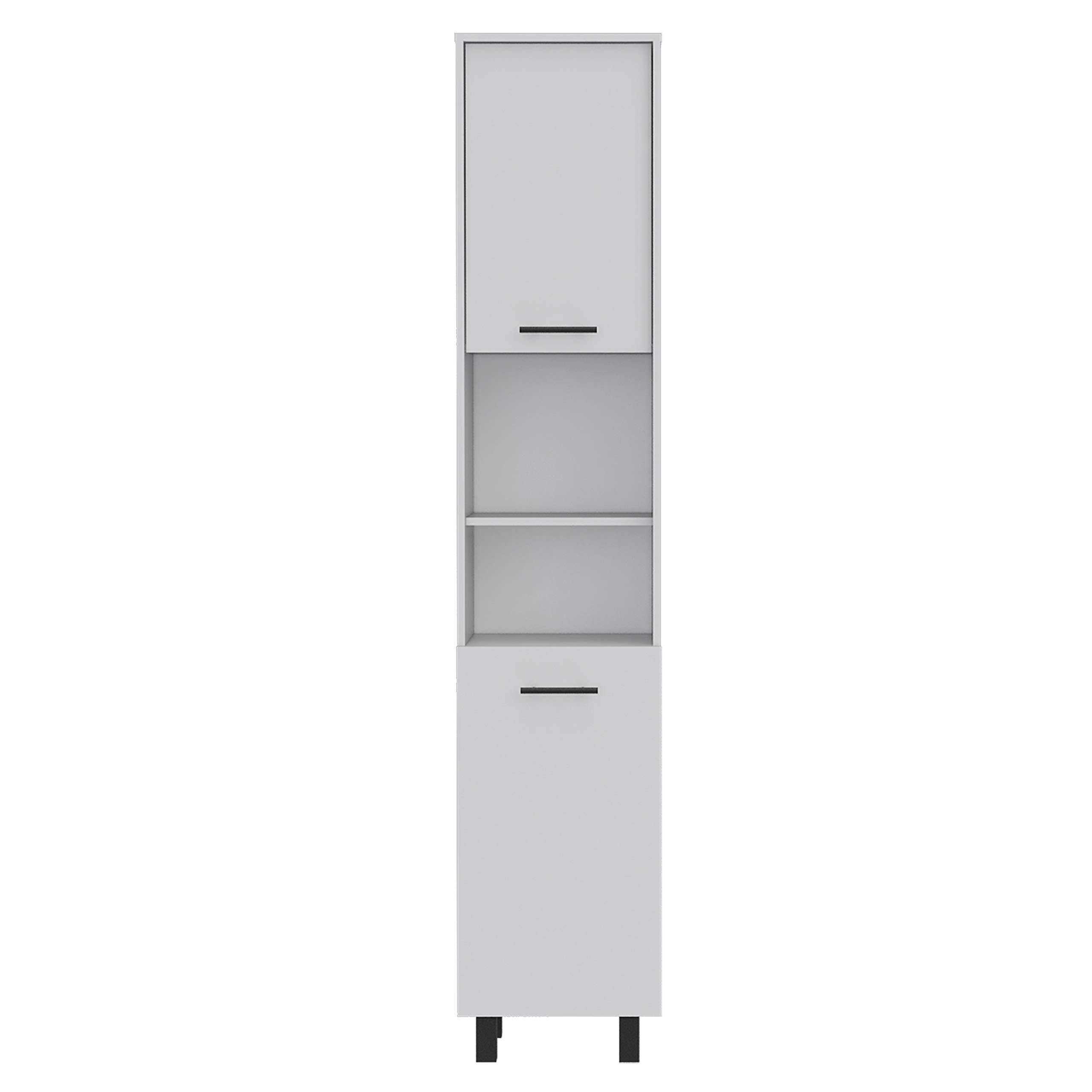 Sheffield Pantry Kitchen Cabinet - 2 Cabinets & 2 Open Shelves for Storage | Perfect for Small Kitchens, Pantry Organization & Home Decor