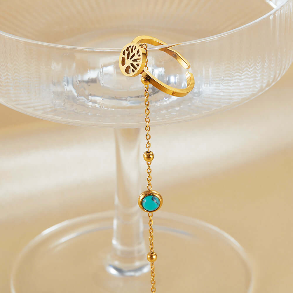 Y2K Evil Eye Hand Chain Bracelet for Women - Trendy Boho Adjustable Hand Jewelry for Protection & Style - Perfect for Festivals, Parties, and Layering with Other Bracelets