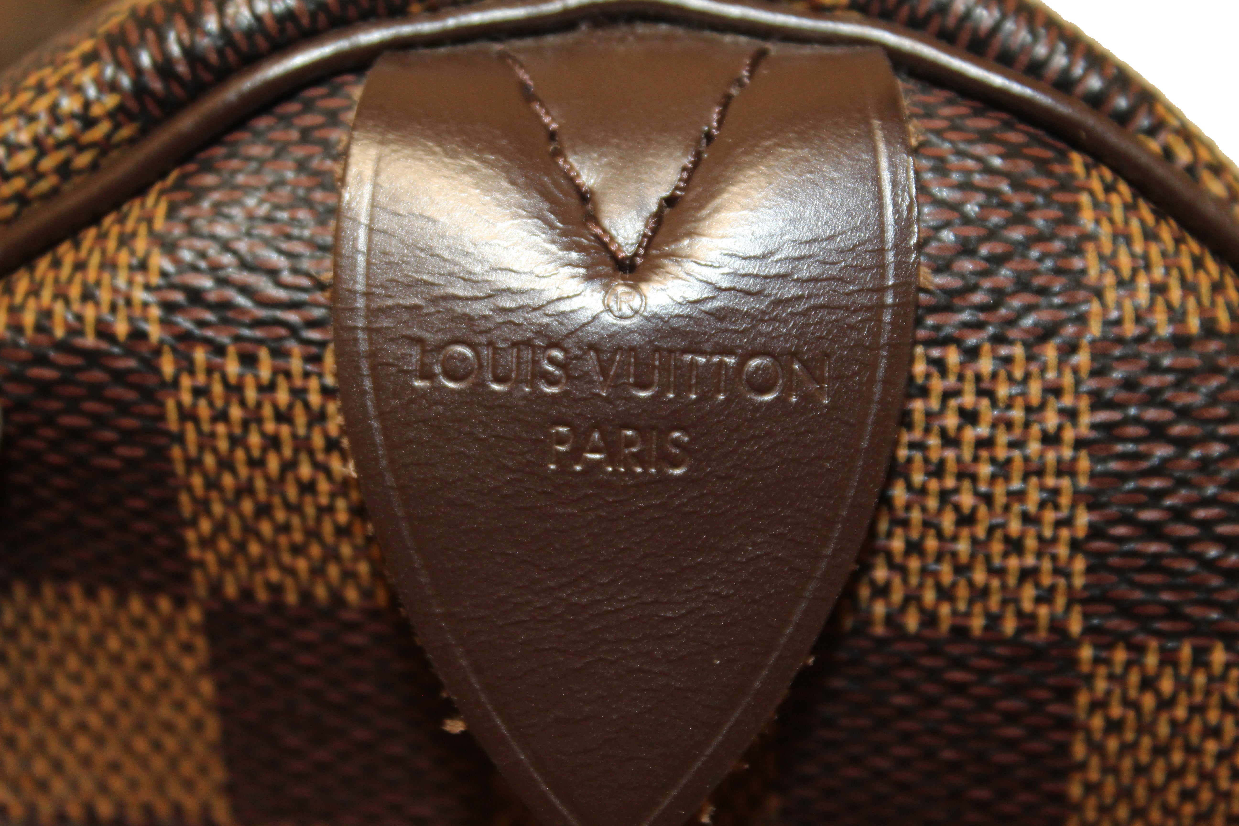 Authentic Louis Vuitton Damier Ebene Speedy 35 Handbag for Women - Luxury Designer Tote Bag with Shoulder Strap - Perfect for Travel, Work & Everyday Use