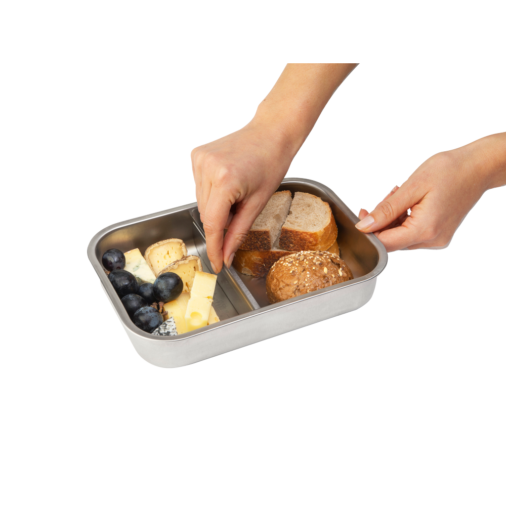 Large Matt Steel Make & Take Lunch Box - Perfect for School, Work & Picnics
