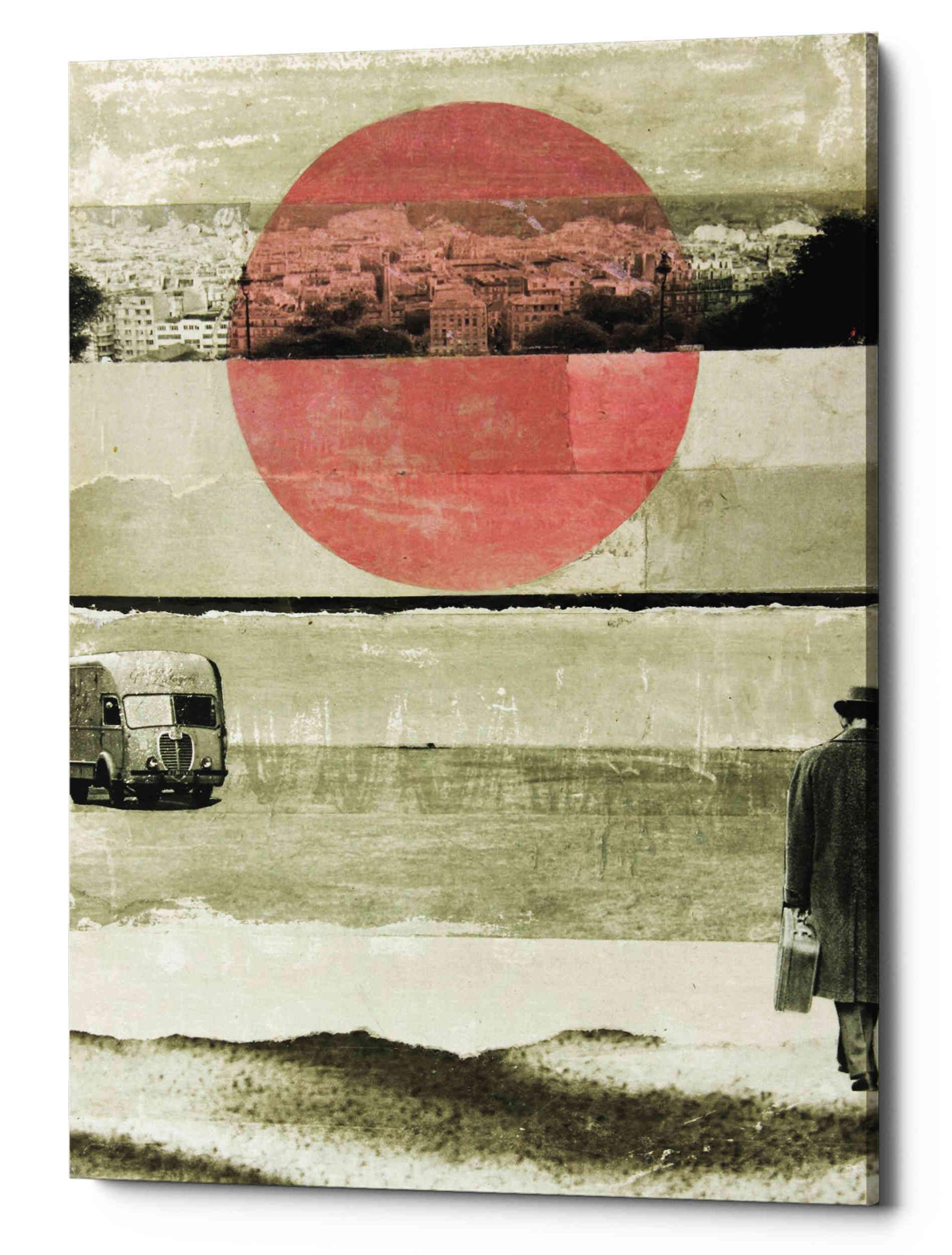 Pink Moon Rising by DB Waterman - 26x34 Inch Canvas Wall Art Print - Modern Home Decor for Living Room, Bedroom & Office