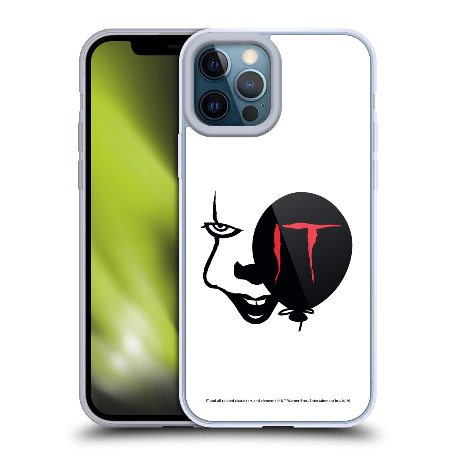 Officially Licensed IT Movie Pennywise Graphics Soft Gel Case for Apple iPhone 12 Pro Max - Horror Movie Fan Accessory, Perfect for Halloween & Scary Movie Nights
