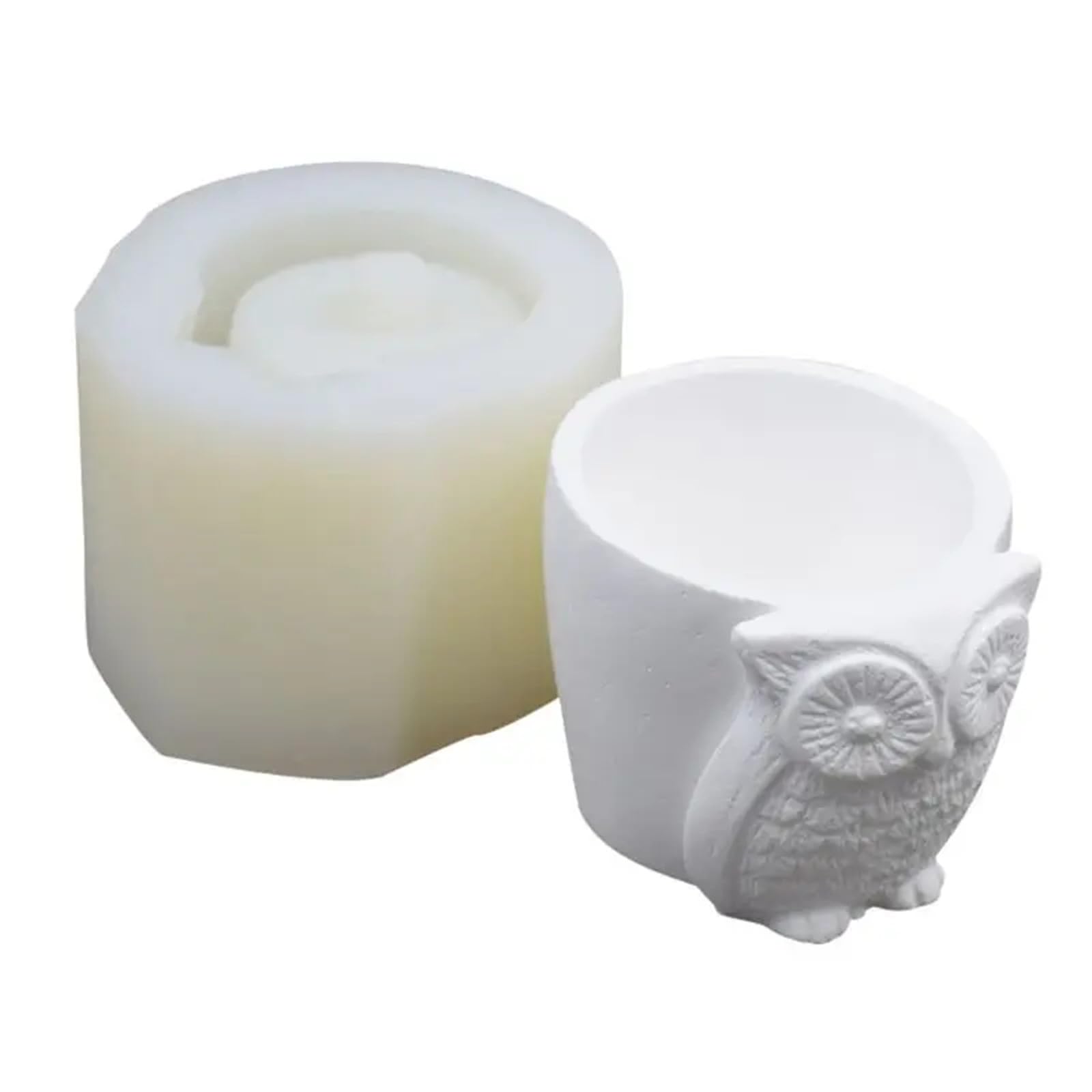Owl Silicone Concrete Flower Pot Molds - Large Succulent Planter Cement Clay Molds for DIY Handmade Home Garden Decor - Perfect for Indoor Plants, Outdoor Decor, and Creative Crafting Projects