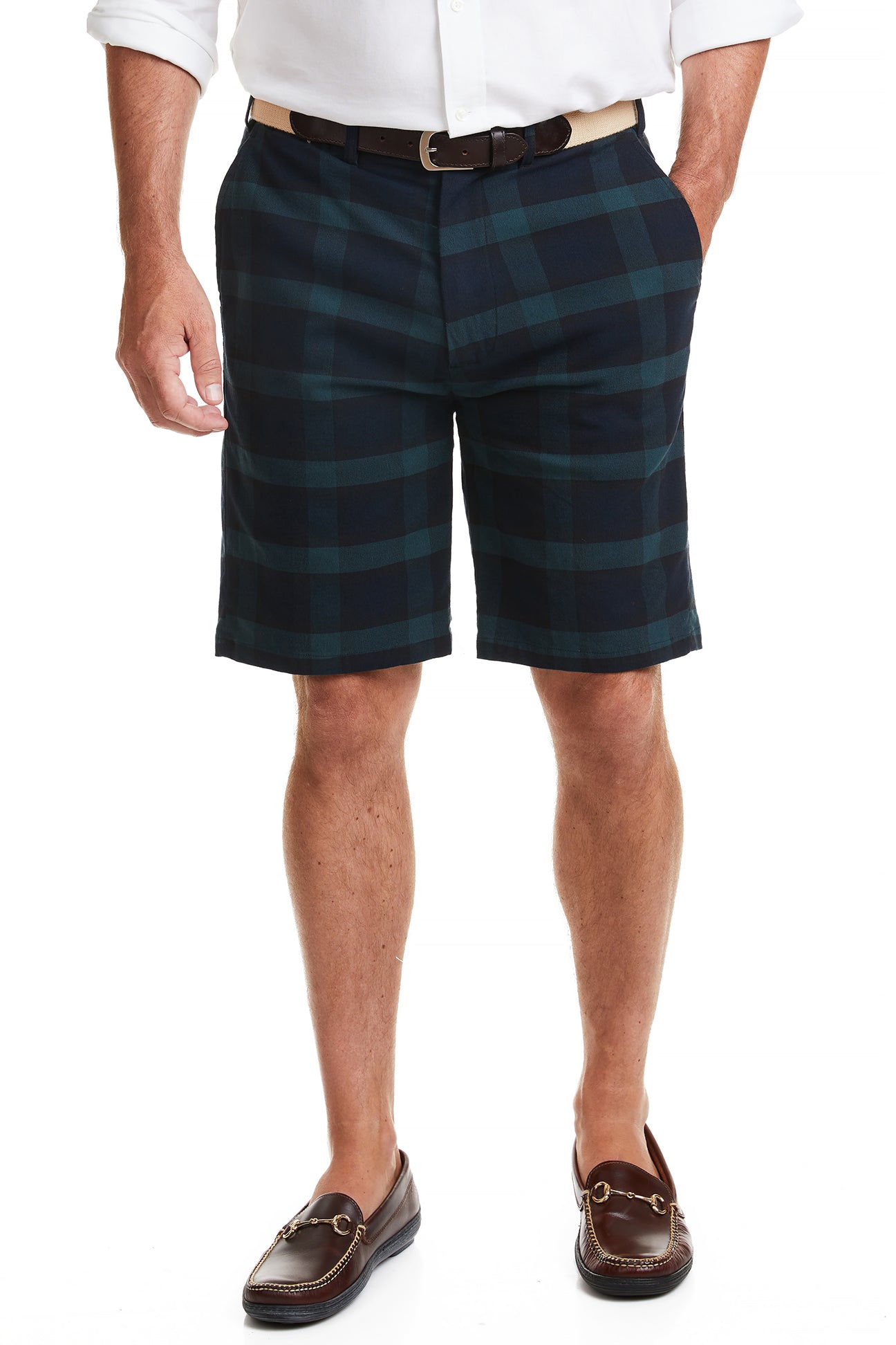 Cisco Short Stretch Twill Blackwatch Tartan Plaid Scarf - Premium Wool Blend for Men & Women - Perfect for Winter Fashion, Office Wear & Outdoor Activities