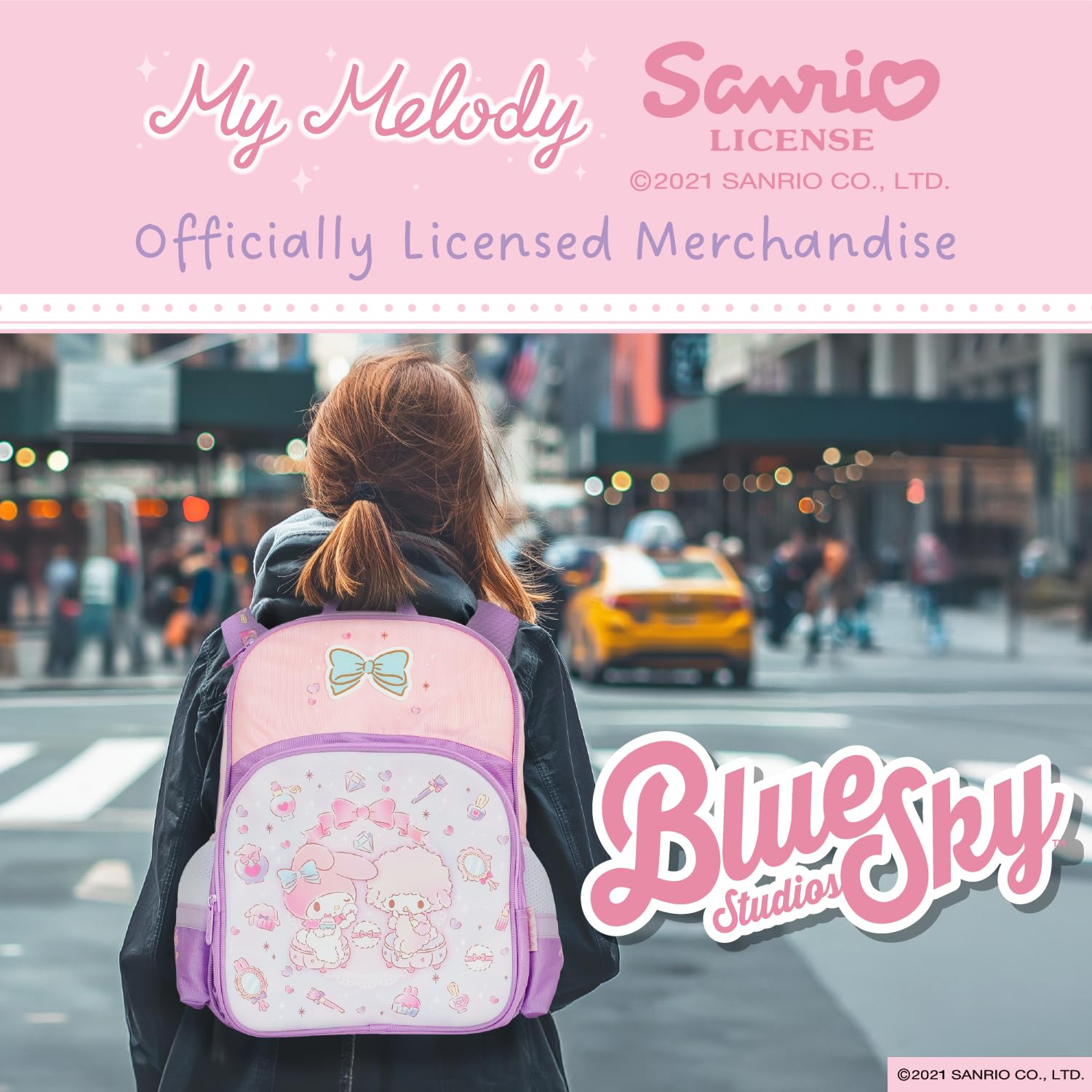 Blue Sky Studios Hello Kitty Backpack for Kids & Teens - Cute Kawaii School Rucksack with Adjustable Straps, Durable Primary & Secondary School Supplies - Perfect for School, Travel & Daily Use