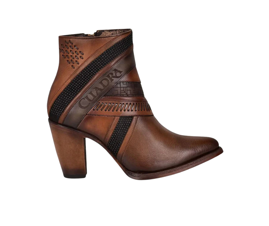 Women's Cuadra CU619 LD Honey Laser & Woven Round Toe Cowboy Boots - Stylish Western Fashion for Casual Wear, Country Dancing & Outdoor Adventures
