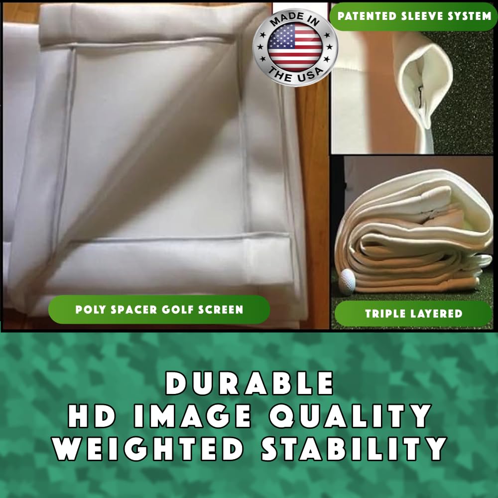SPECTRUM GOLF SIMULATORS 10x10x5.75ft Golf Practice Cage with Durable Net & HD Screen - Perfect for Indoor/Outdoor Golf Training & Home Simulator Setup