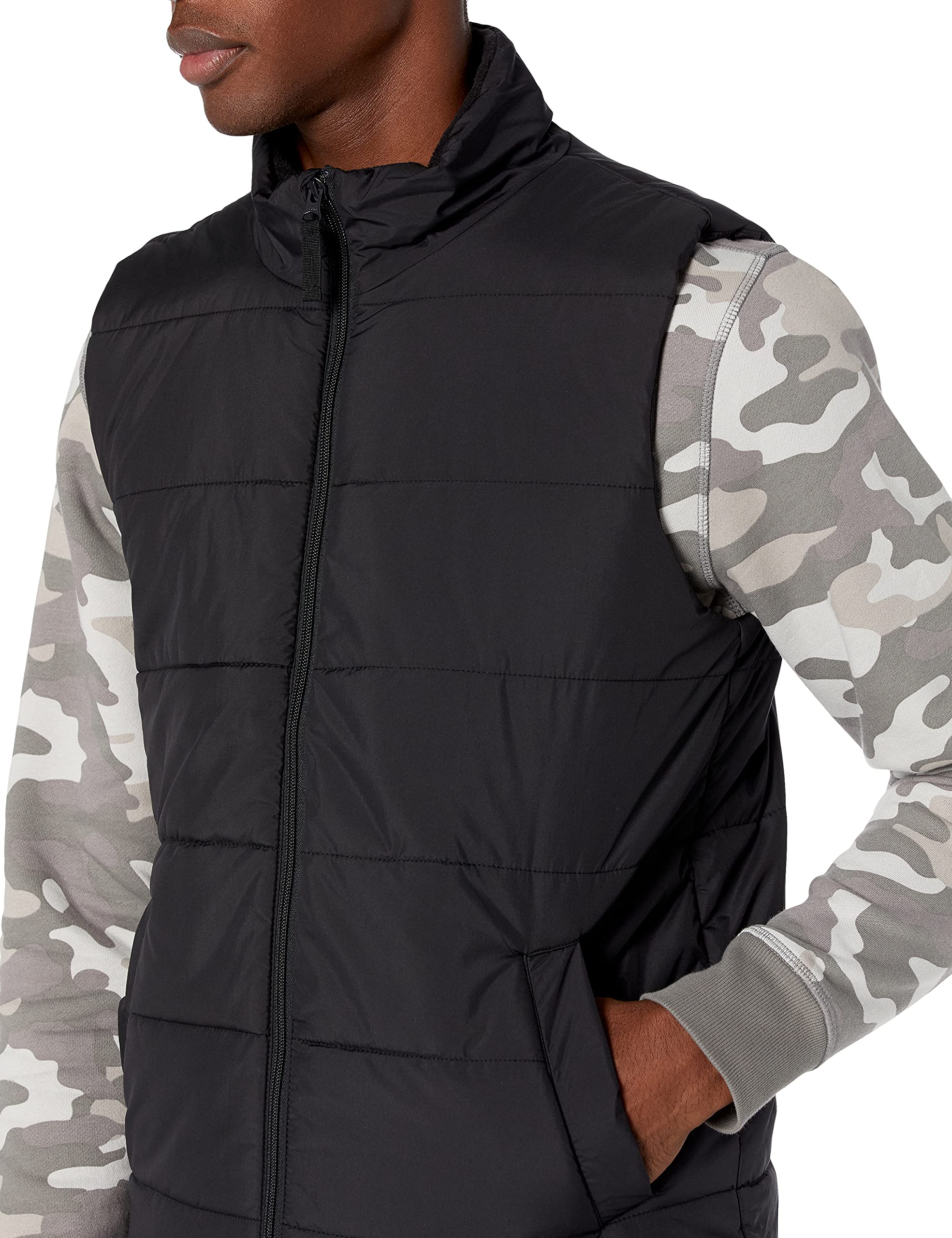 Amazon Essentials Men's Midweight Puffer Vest - Lightweight Quilted Insulated Jacket for Outdoor Activities, Hiking & Casual Wear | Water-Resistant & Warm Winter Gear