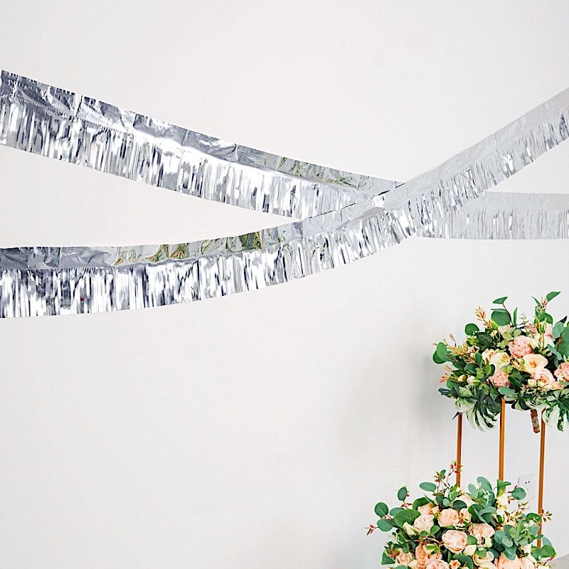 16 ft Metallic Foil Fringe Tassels Hanging Garland - Party Decorations for Birthday, Wedding, Baby Shower & Home Decoration