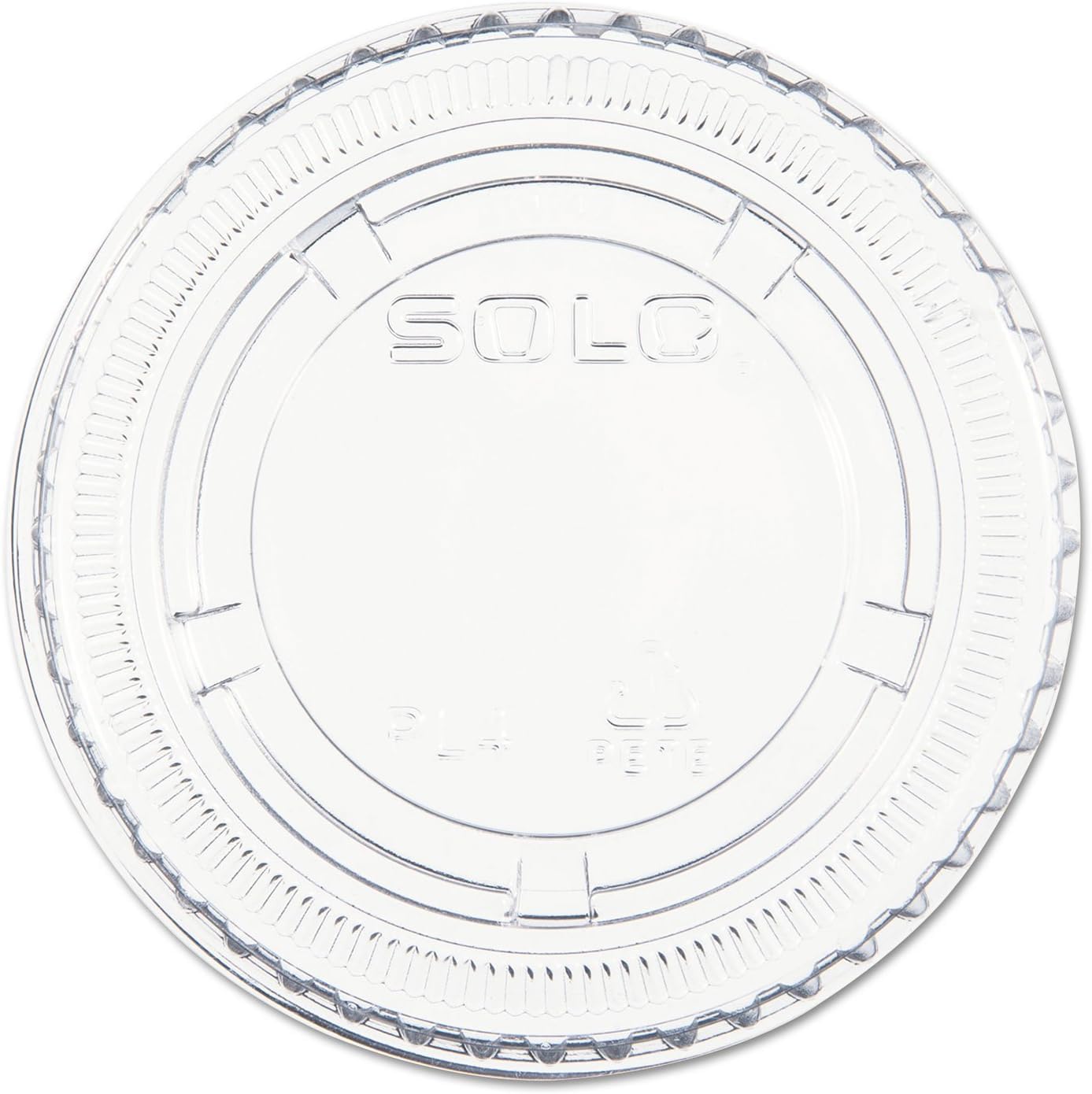 Solo PL4N Clear Plastic Portion Container Lids - 2500 Pack, Fits 3.25-5.5 oz Containers, 0.3