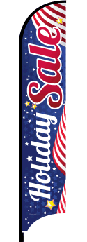 Patriotic Feather Flag Banner - Holiday Sale Decoration for Outdoor Events, Store Promotions & Seasonal Celebrations