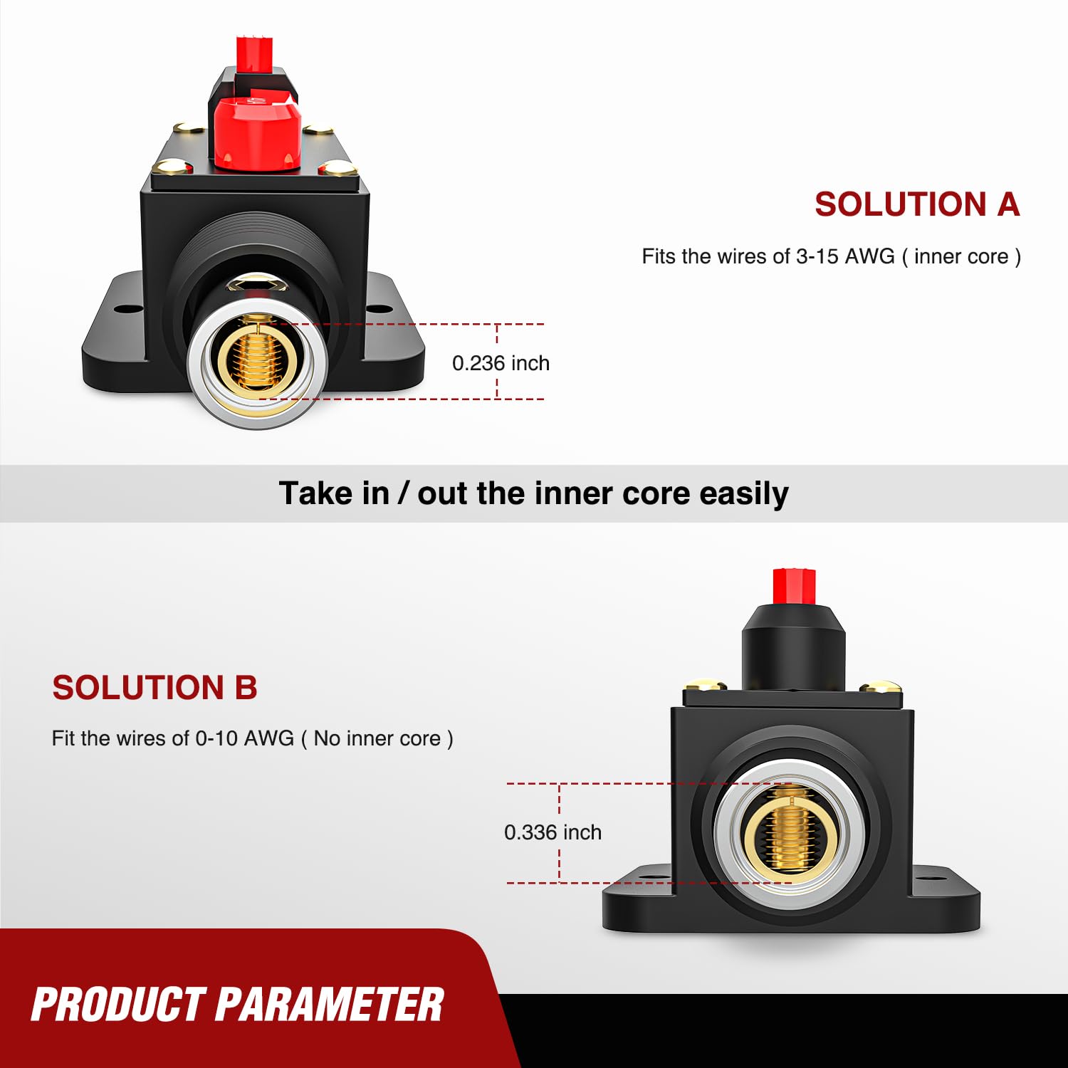 40A Circuit Breaker Reset Fuse Holder - Waterproof Automotive Circuit Protection for RV, Boat, Truck & Marine Electrical Systems