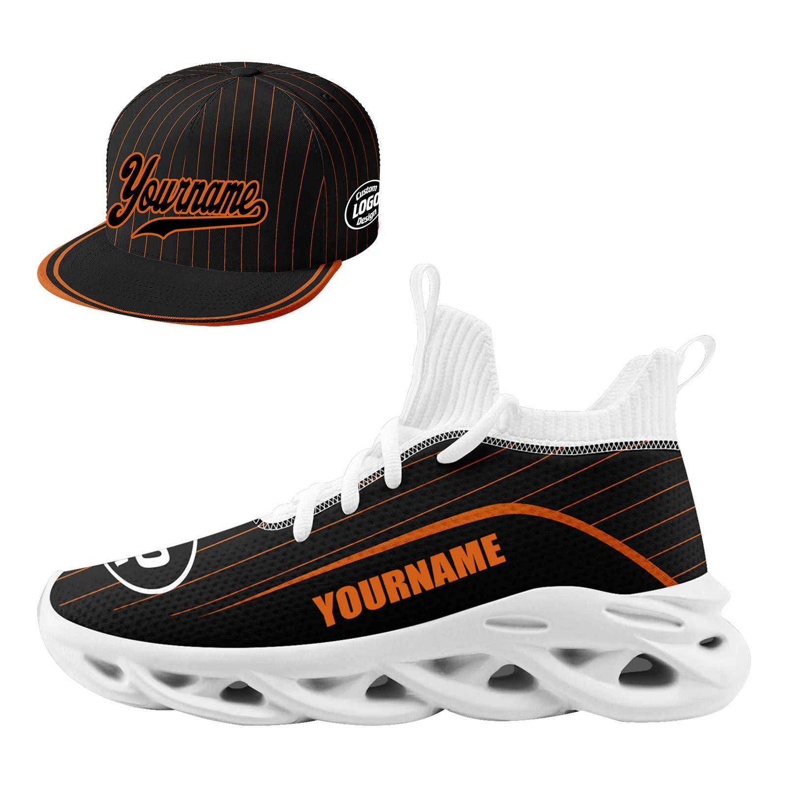 Custom MaxSoul Shoes and Hat Combo - Personalized Sneakers & Baseball Cap Set for Men & Women - Perfect for Running, Gym Workouts & Streetwear Fashion