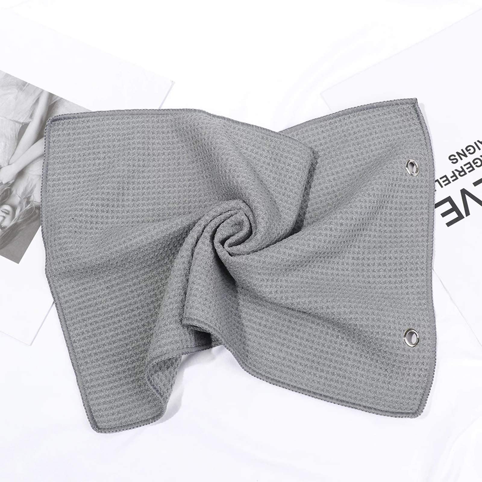Betlife Golf Towel 2 Pack - Premium Microfiber Waffle Pattern Towels with Heavy Duty Carabiner Clip (2 Pcs, 2 Colors) - Perfect for Golf, Gym, Sports & Outdoor Activities