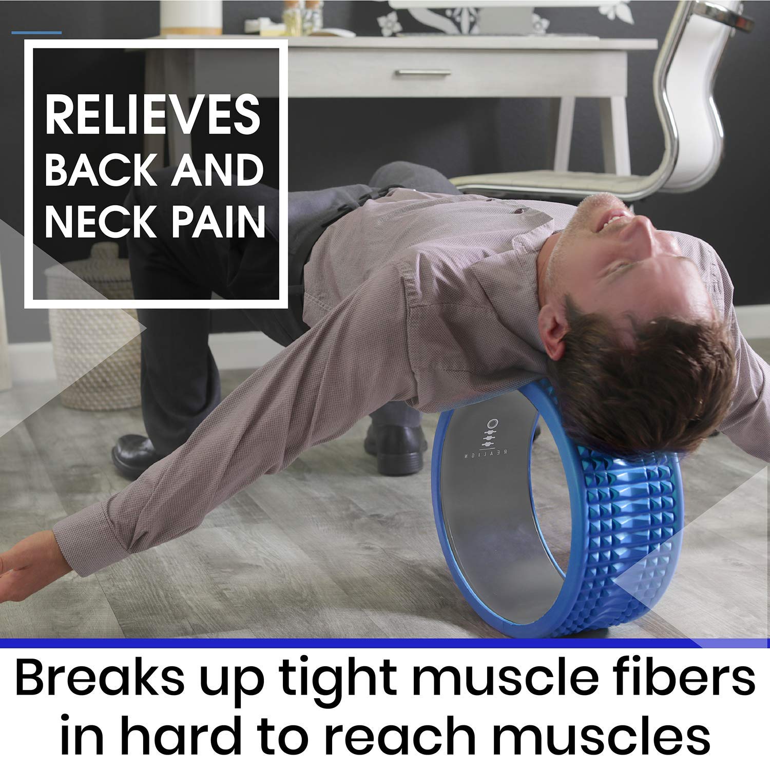 Trigger Point Yoga Wheel & Foam Roller - Deep Tissue Back Massager for Mobility & Pain Relief - Perfect for Yoga, Physical Therapy & Post-Workout Recovery