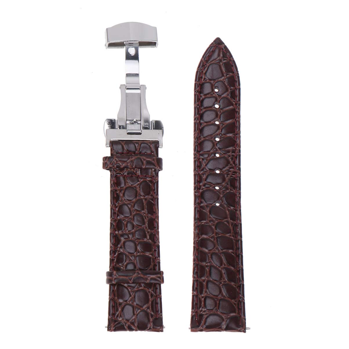 NICERIO Genuine Leather Replacement Watch Band - Adjustable Watch Strap for Men & Women - Fashionable & Durable Watch Accessory (Perfect for Business, Casual & Formal Occasions)