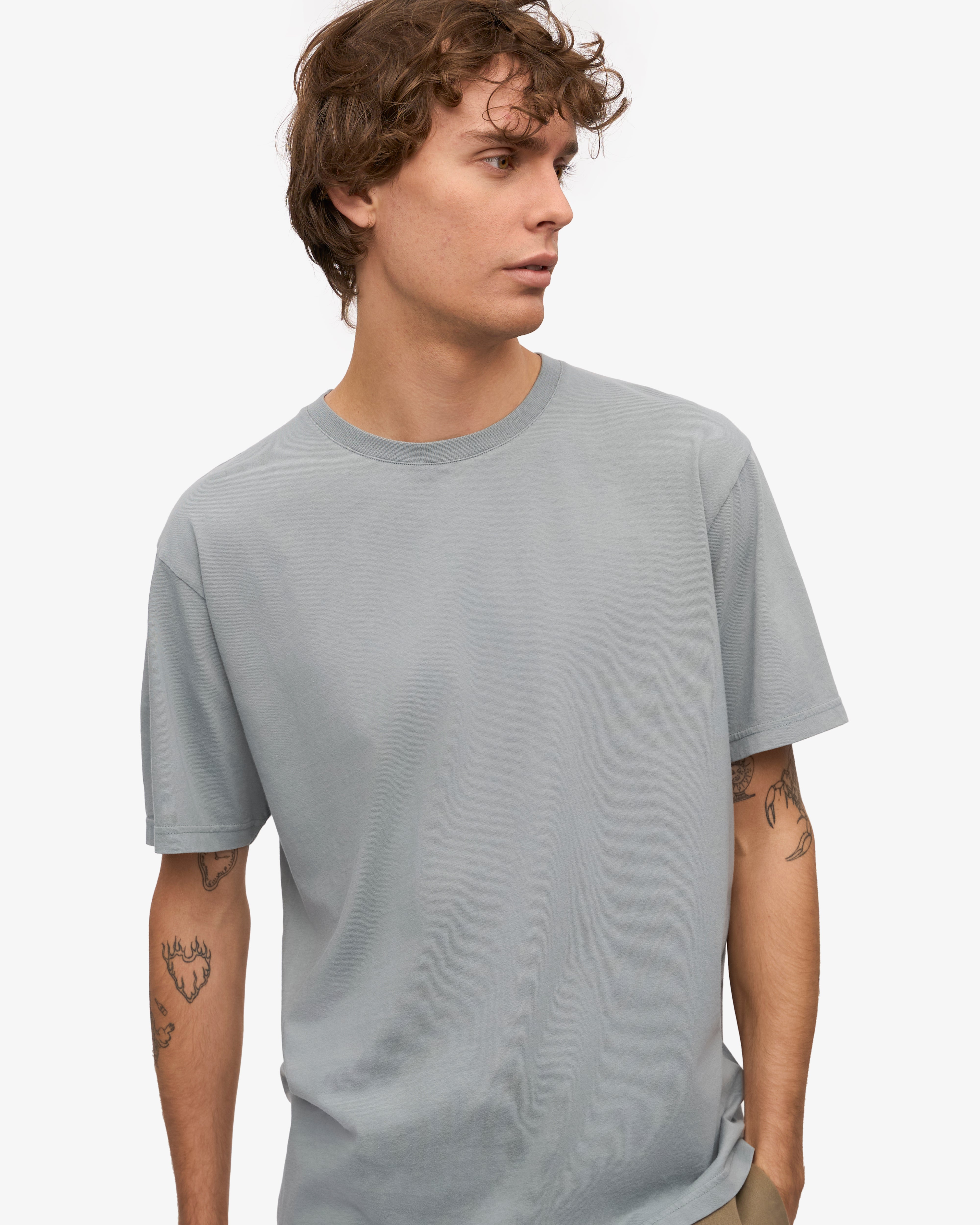 Classic Organic Cotton T-Shirt for Men & Women | Soft & Comfortable Steel Blue Tee | Perfect for Casual Wear, Gym, and Everyday Outfits