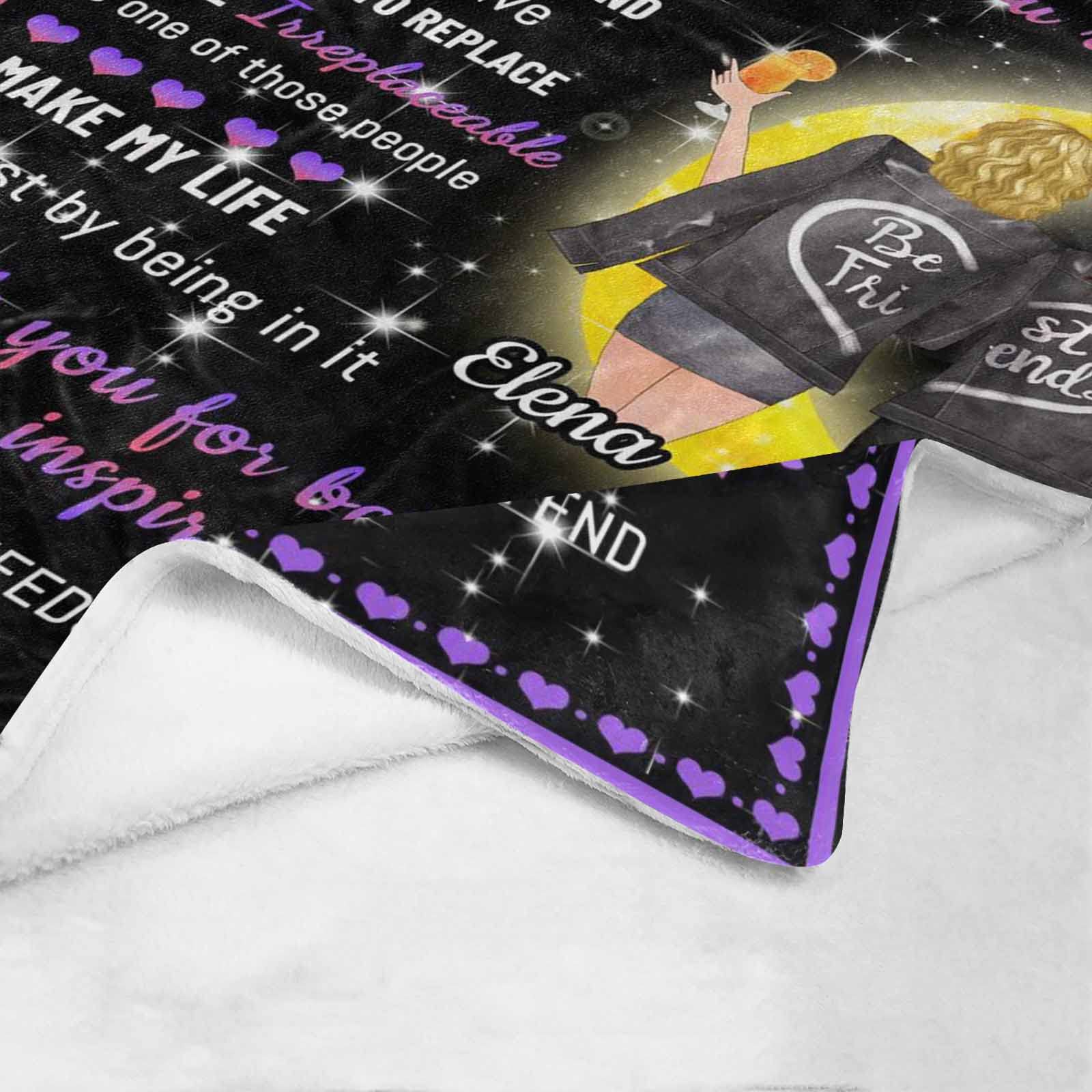 Custom Best Friend Blanket - Personalized 40x50 Inch Soft Fleece Throw for Women | Bestie Birthday Gift, BFF Present, Long Distance Friendship Keepsake | Perfect for Cozy Nights, Movie Time & Soul Sister Surprises