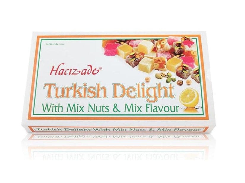 Premium Hacizade Turkish Delight Gift Box - Assorted Mixed Nuts & Dried Fruits Gourmet Treat - 16oz (454g) - Perfect for Holidays, Parties & Luxury Gift Giving