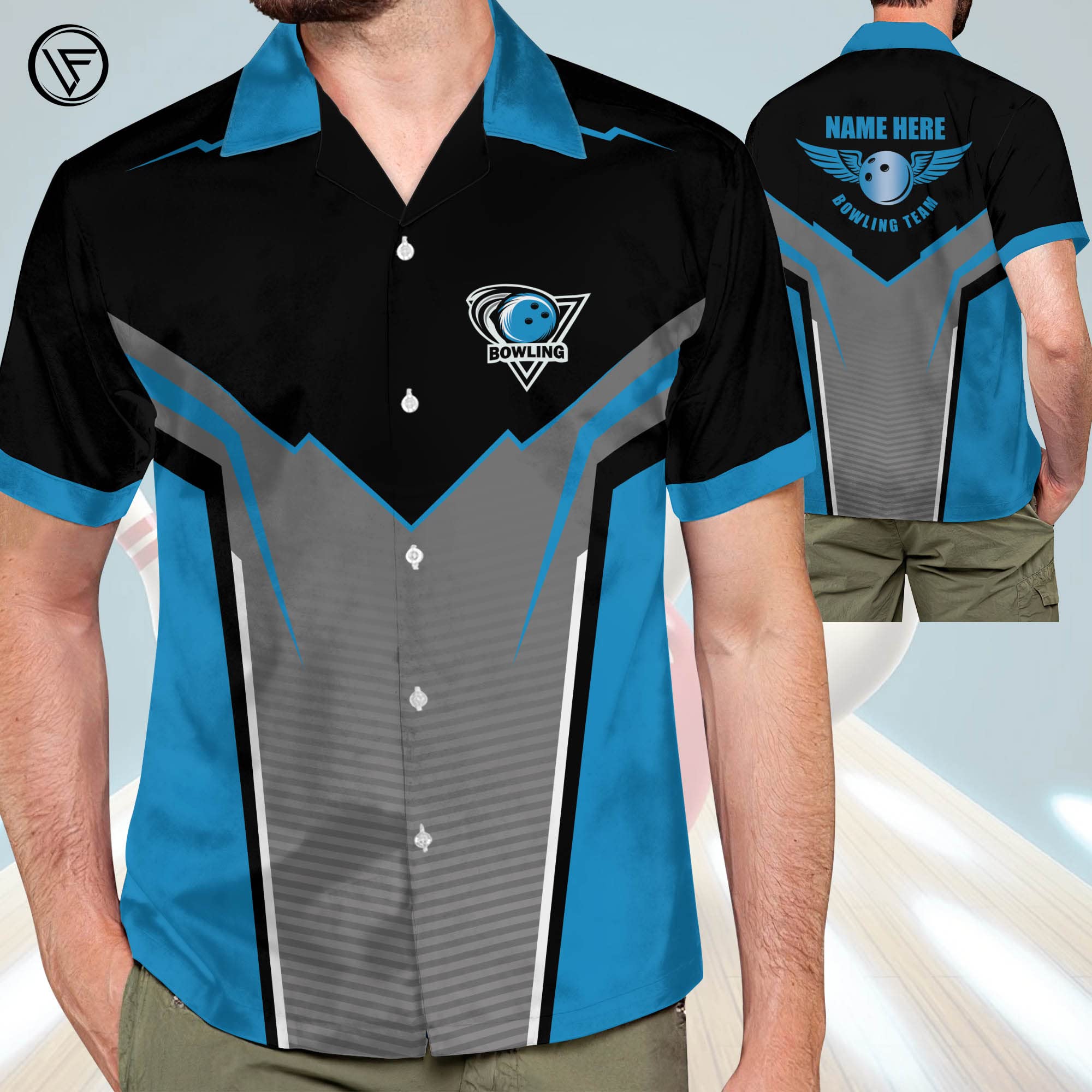 Custom Bowling Hawaiian Shirts for Men - Team Uniform & Casual Wear