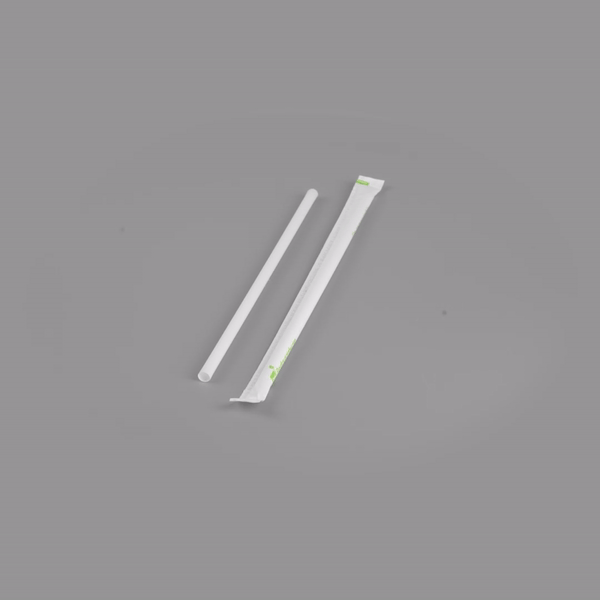 Eco-Friendly Compostable PLA/PBAT Plastic Straws - 8 1/4 Inch, 100 Count Box - Biodegradable Drinking Straws for Parties, Restaurants & Home Use