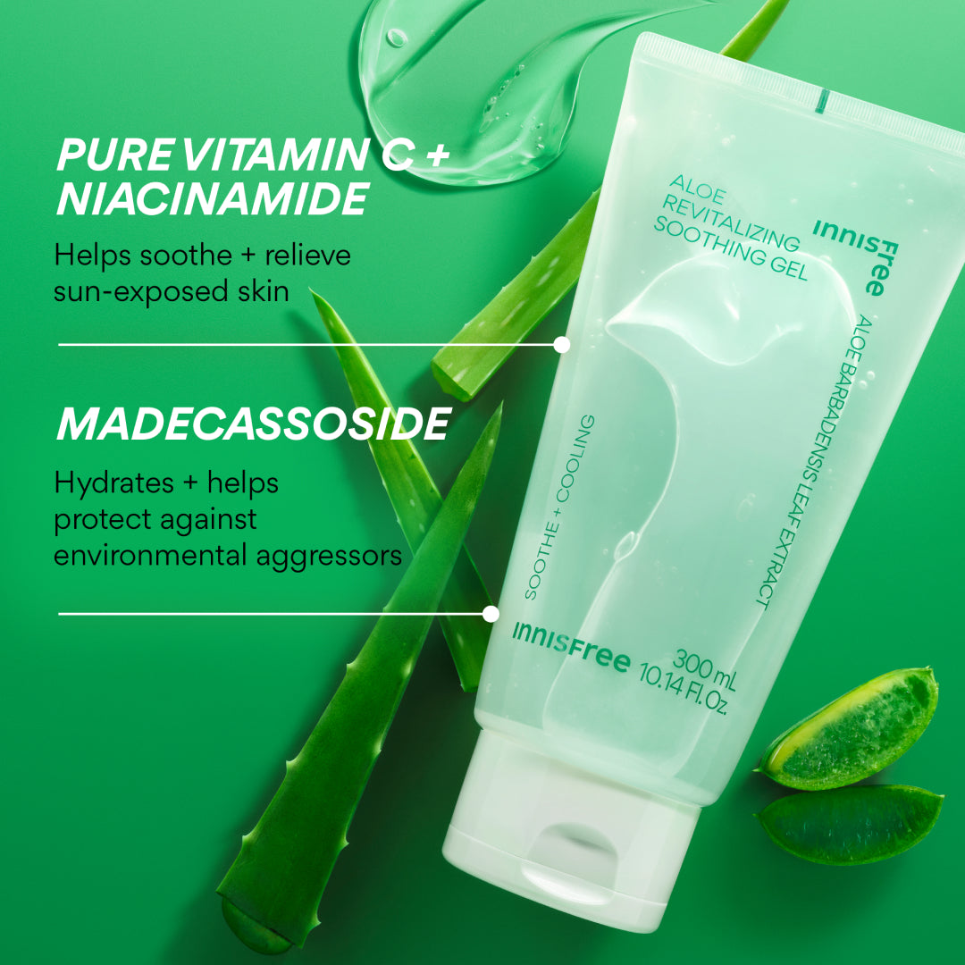 Aloe Vera Soothing Gel for Sunburn Relief & Skin Hydration - Perfect for After Sun Care, Dry Skin & Irritation