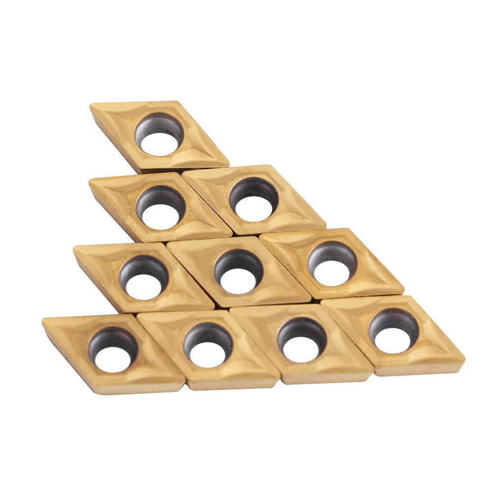10pcs CNC Carbide Inserts, Turning Tool Lathe Cutter Blades, Tungsten Carbide Milling Cutters for Stainless Steel Finishing & Semi-Finishing - Perfect for Metalworking, DIY Projects, and Industrial Machining