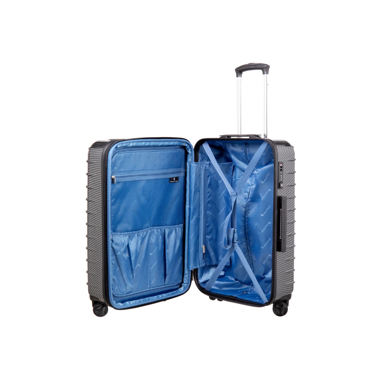 Daycrown 802 Carbon Fiber Texture Luggage - Lightweight Durable Suitcase for Travel, Business Trips & Vacations