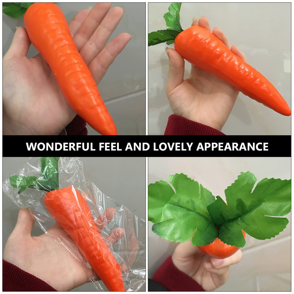 12pcs Artificial Carrot Decorations - Fake Foam Carrots for Easter Bunny Display, Home Decor, Landscape Filler & Photo Props - Perfect for Easter Party, Spring Centerpieces, and Farmhouse Themed Decor