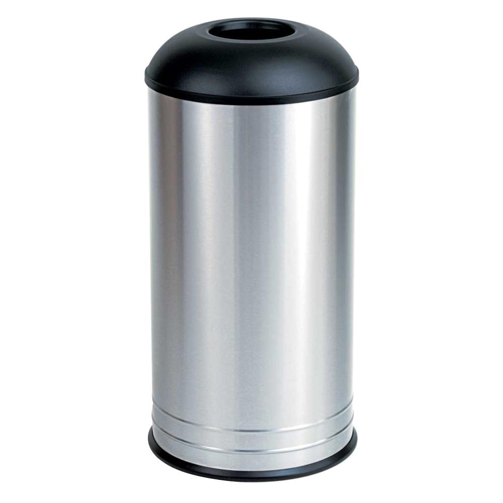 Bobrick B2300 18 Gallon Freestanding Waste Receptacle with Dome Top - Satin Finish for Office, Restroom & Commercial Spaces | Durable Trash Can for High-Traffic Areas