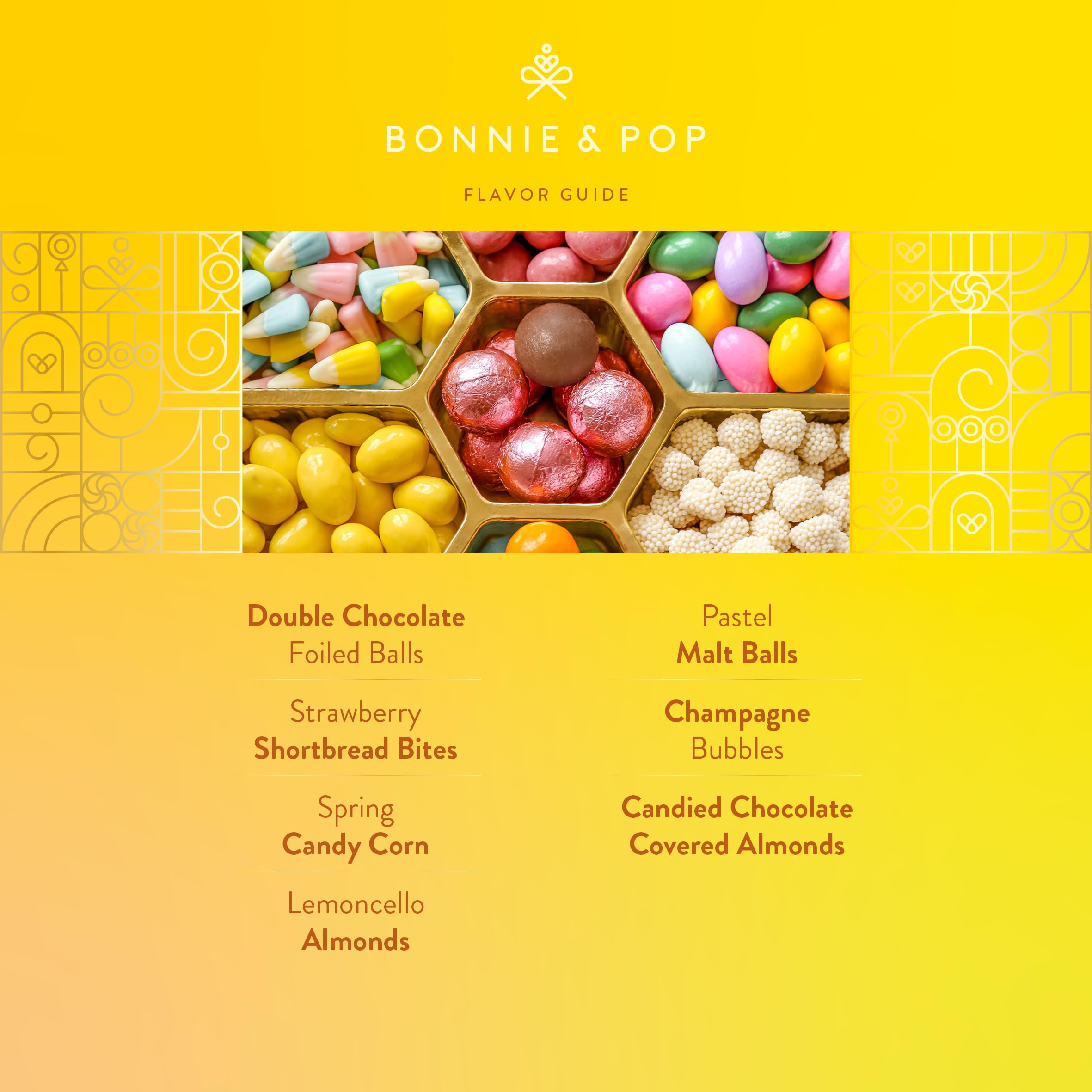 Easter Snack Gift Box - Assorted Candy Mix with Chocolate, Almonds & Gummies | Spring Holiday Gift Basket for Adults, Kids & Families | Perfect for Easter Celebrations, Office Treats & Care Packages | Bonnie and Pop Gourmet Food Collection