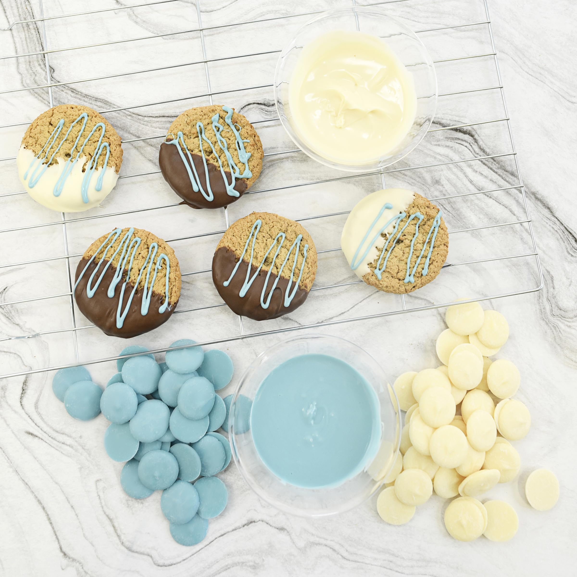 Light Blue Vanilla Candy Melting Wafers by The Cup - 1.5 lb Bulk Pack for Cake Decorating, Chocolate Dipping & Candy Making
