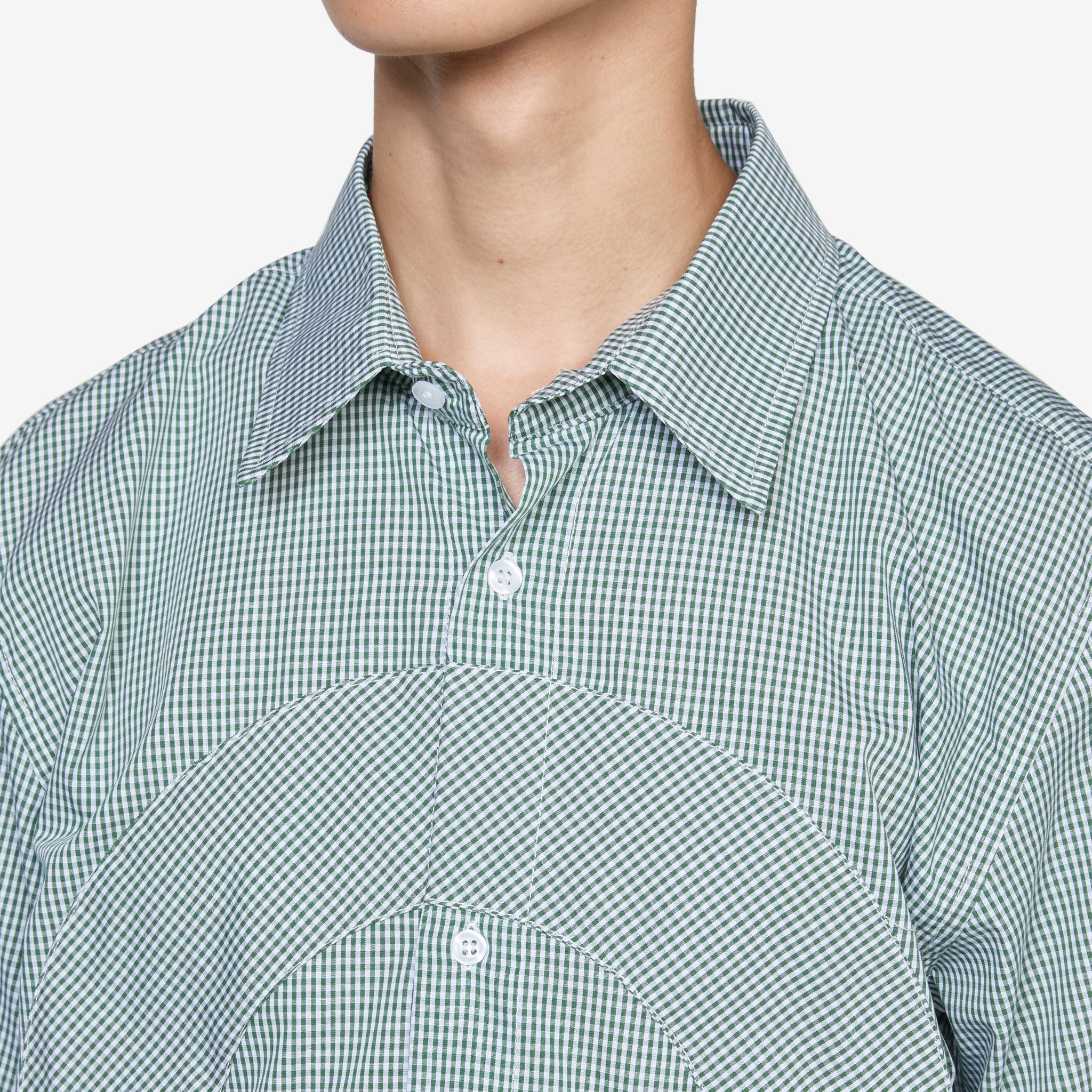 Stylish Green and White Gingham Short Sleeve Shirt for Men | Casual Summer Outfit Essential | Perfect for Beach, Picnic & Outdoor Activities