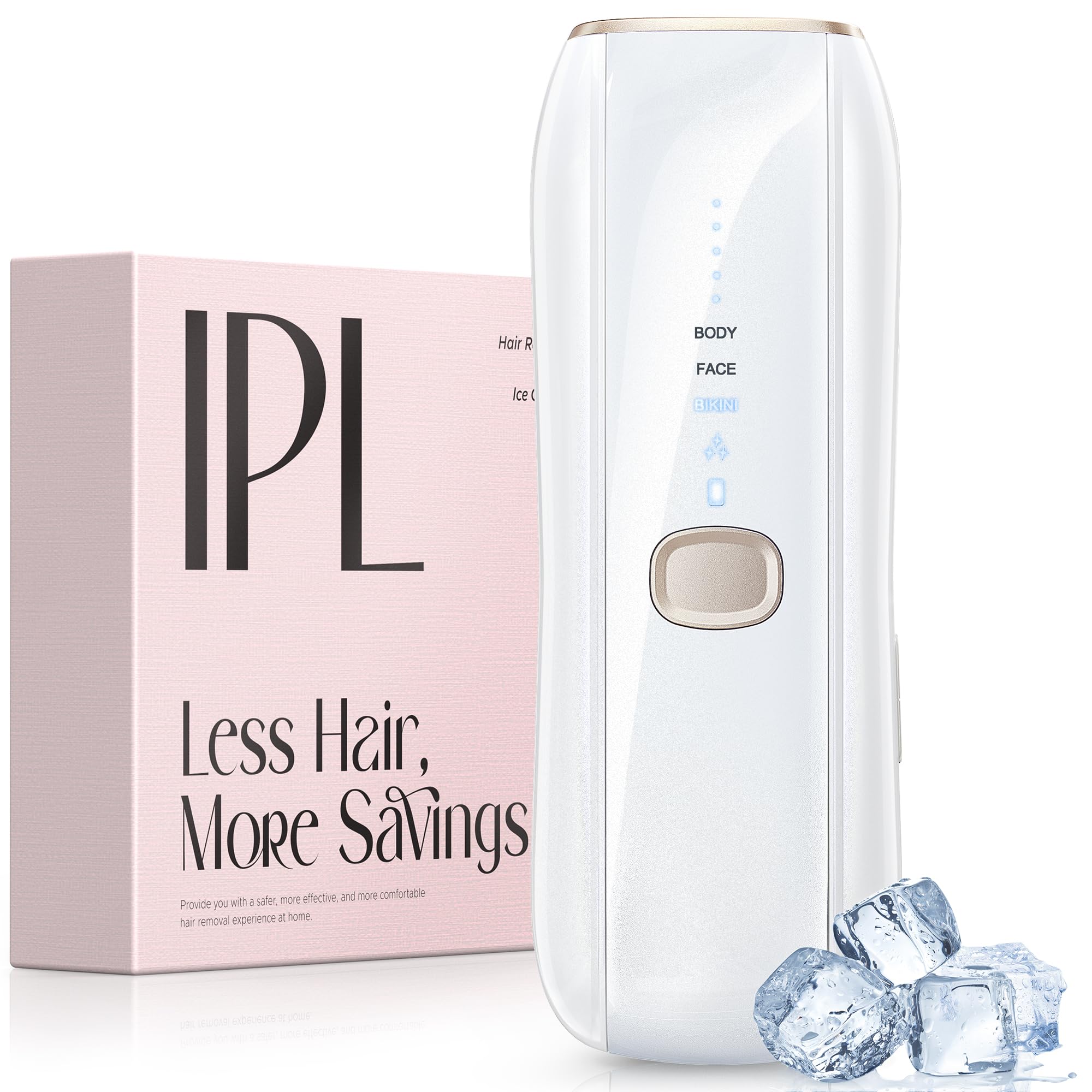 Ziska IPL Laser Hair Removal Device for Women & Men - Painless At-Home Hair Remover with Ice-Cooling System for Permanent Results - Perfect for Legs, Arms, Armpits & Bikini Line - Salon-Quality Hair Removal for Smooth Skin at Home