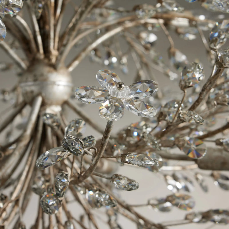Fiore 8-Light Round Crystal Chandelier - Modern Ceiling Light Fixture for Dining Room, Bedroom & Living Room Decor